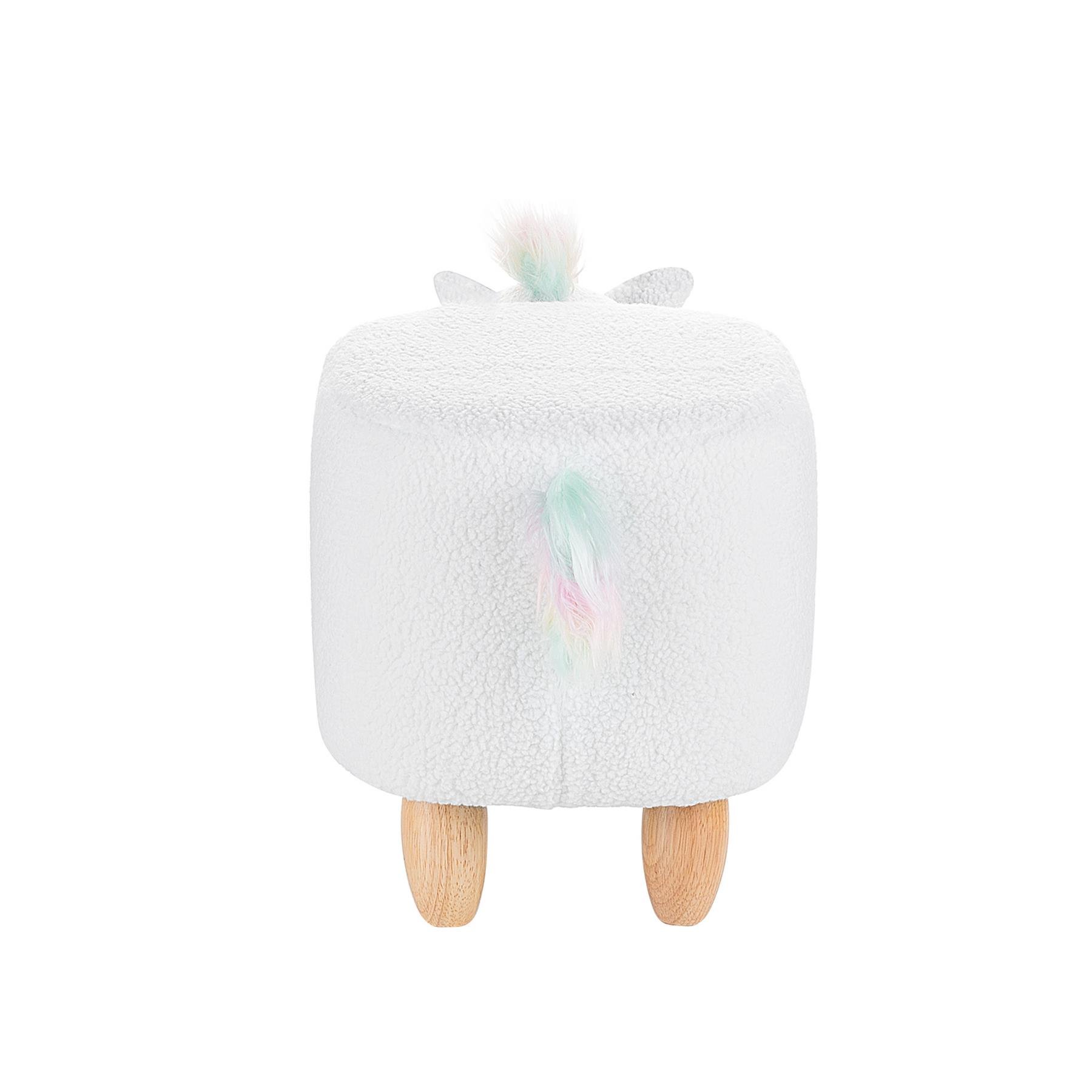 Beliani - UNICORN - Hocker - Wit - Polyester