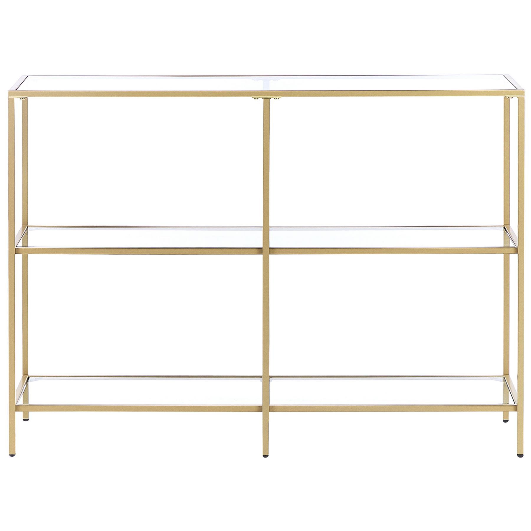 Beliani - ORETTA - Consoletafel - Goud - Veiligheidsglas