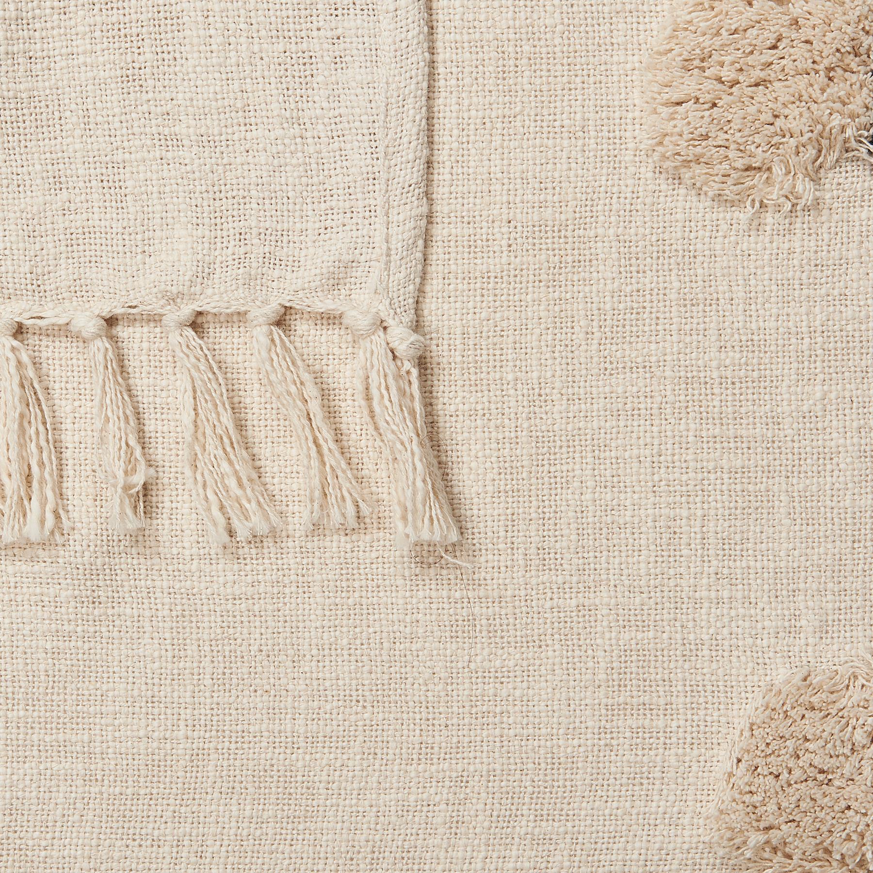 Beliani - ADONI - Plaid - Beige - 130 x 180 cm - Katoen
