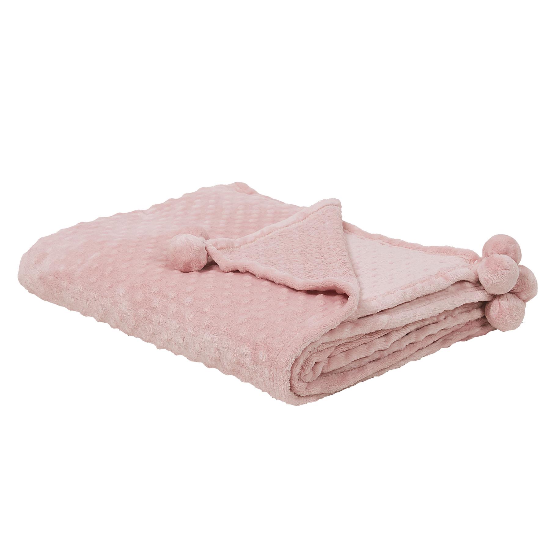 Beliani - SAMUR - Plaid - Roze - 200 x 220 cm - Polyester