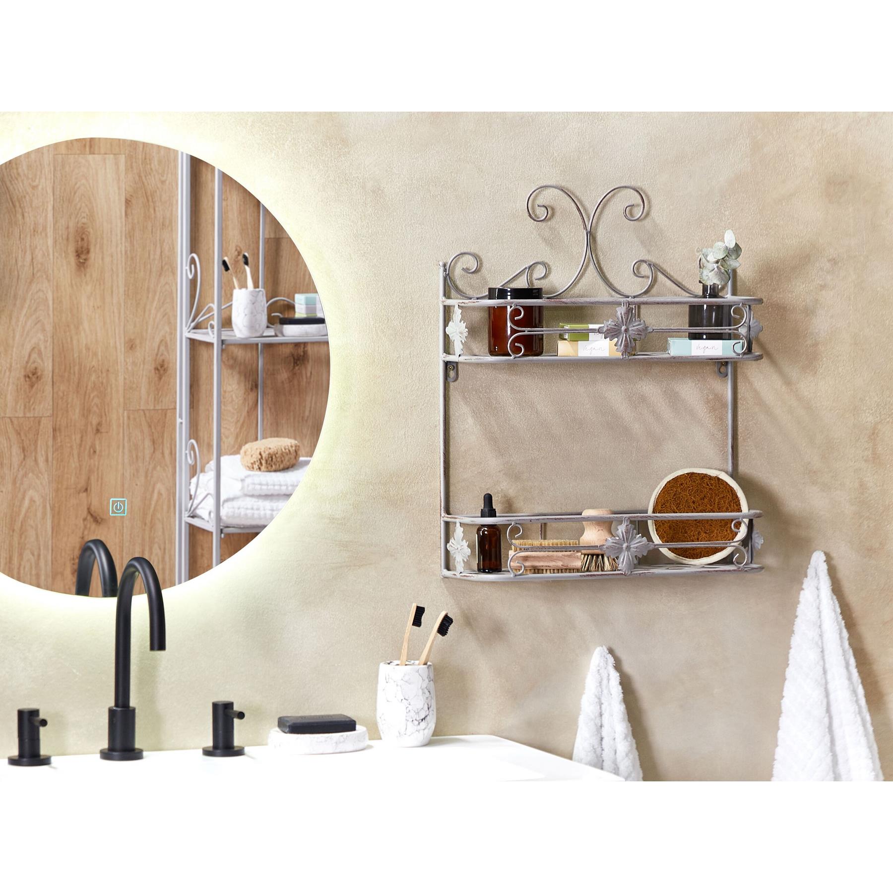 Beliani - MARAYES - Badkamer plank - Grijs - IJzer