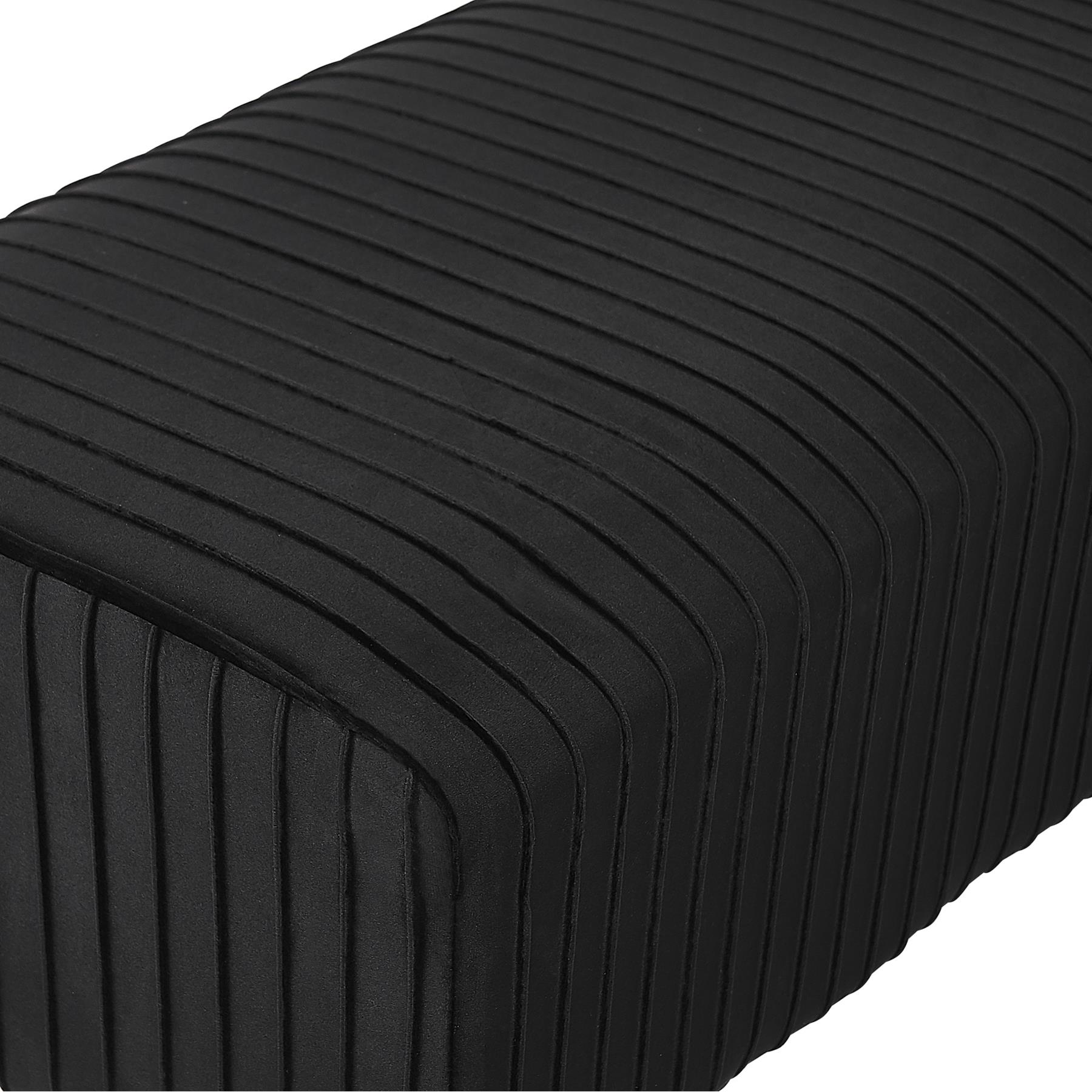Beliani - PATERSON - Hocker - Zwart - Fluweel