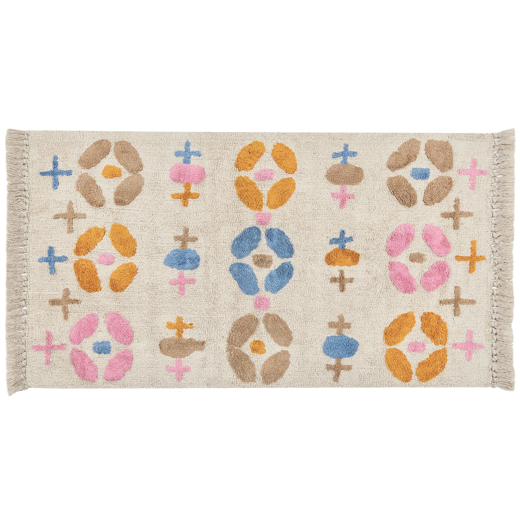 DARAN - Laagpolig vloerkleed - Multicolor - 80 x 150 cm - Katoen