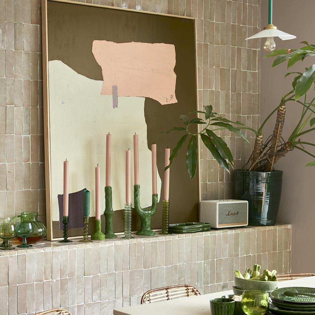 HKliving The Emeralds Kandelaar - Maat M - forest green