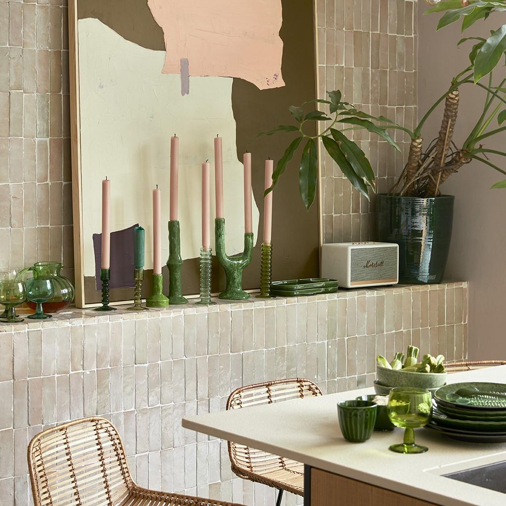 HKliving The Emeralds Kandelaar - Maat S - green