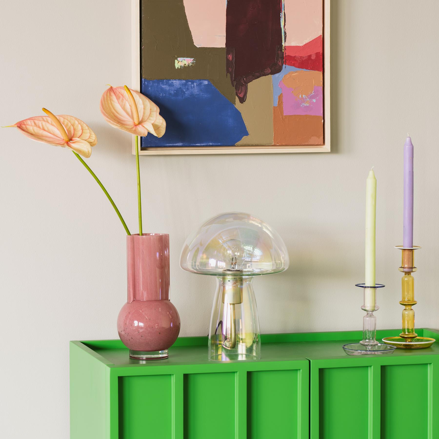 HAY Flare Kandelaar Tall  - Geel & Wit