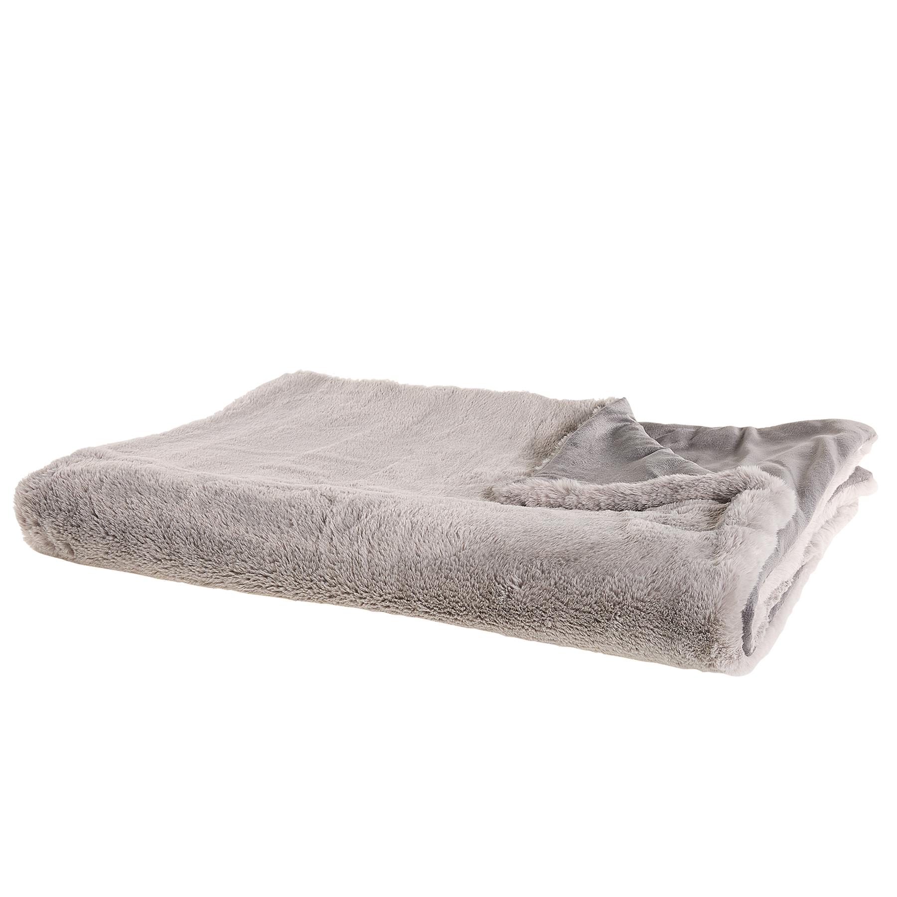 Beliani - CHAAB - Plaid - Grijs - 150 x 200 cm - Polyester