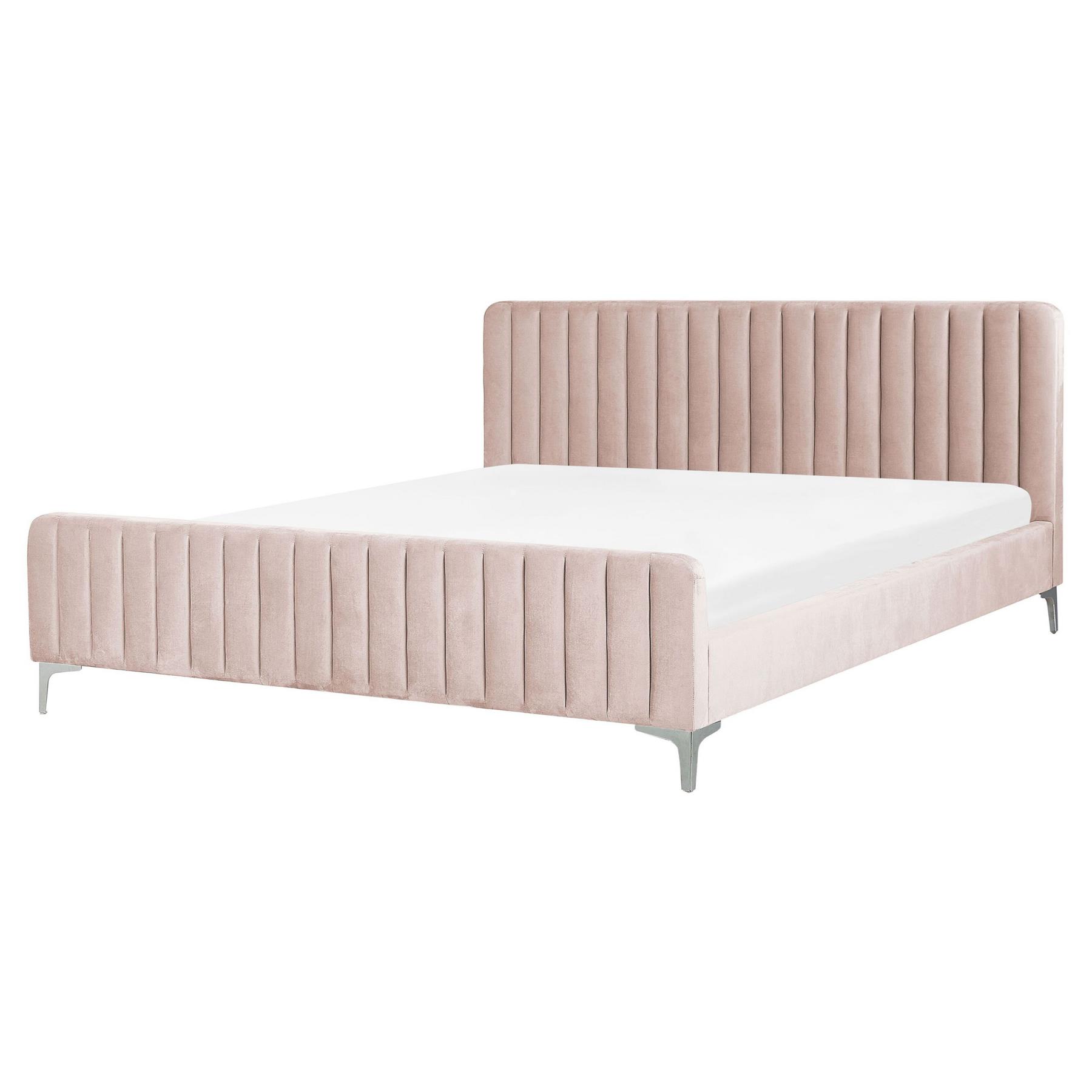 LUNAN Tweepersoonsbed Roze 160 x 200 cm Fluweel kopen? Shop bij fonQ!