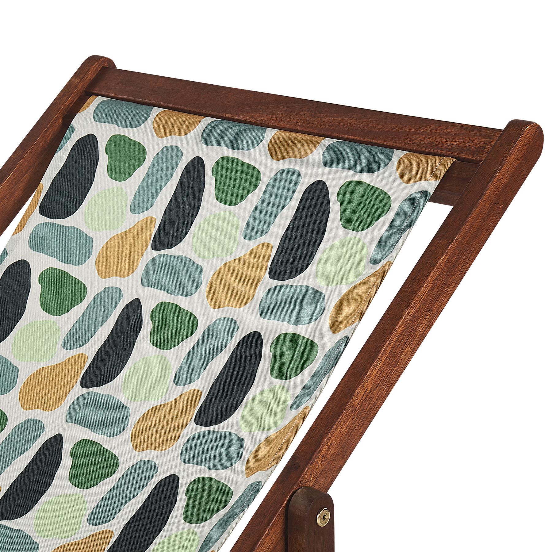 Beliani-ANZIO|AVELLINO-Ligstoel doek set van 2-Geometrisch-Polyester