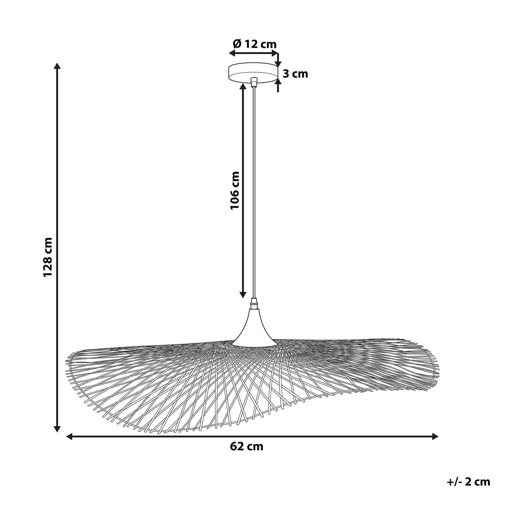 Beliani - FLOYD - Hanglamp - Lichtbruin - Bamboehout