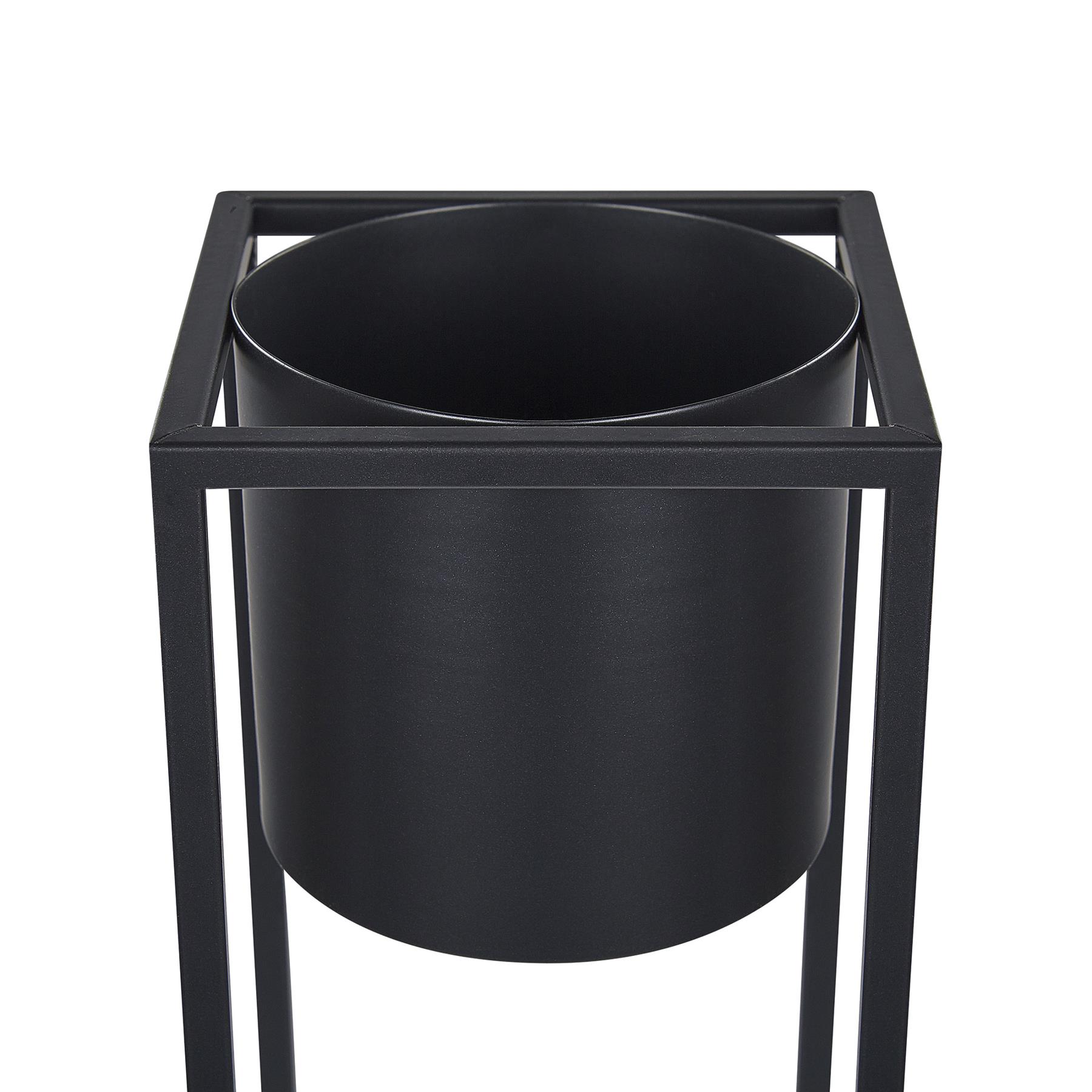 Beliani - IDRA - Plantenbak - Zwart - 15 cm - IJzer