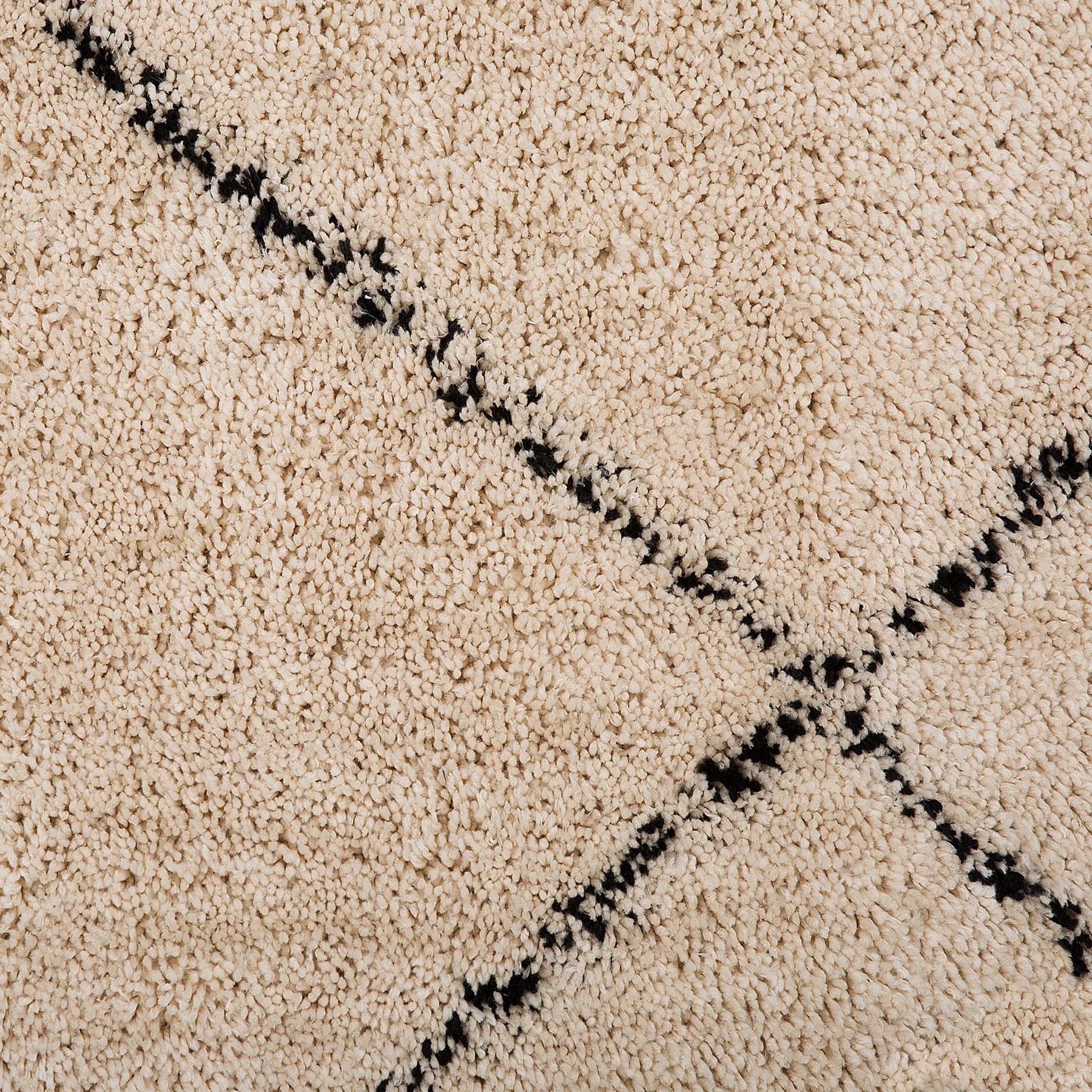 Beliani-MUTKI -Shaggy vloerkleed-Beige-140 x 200 cm-Polyester