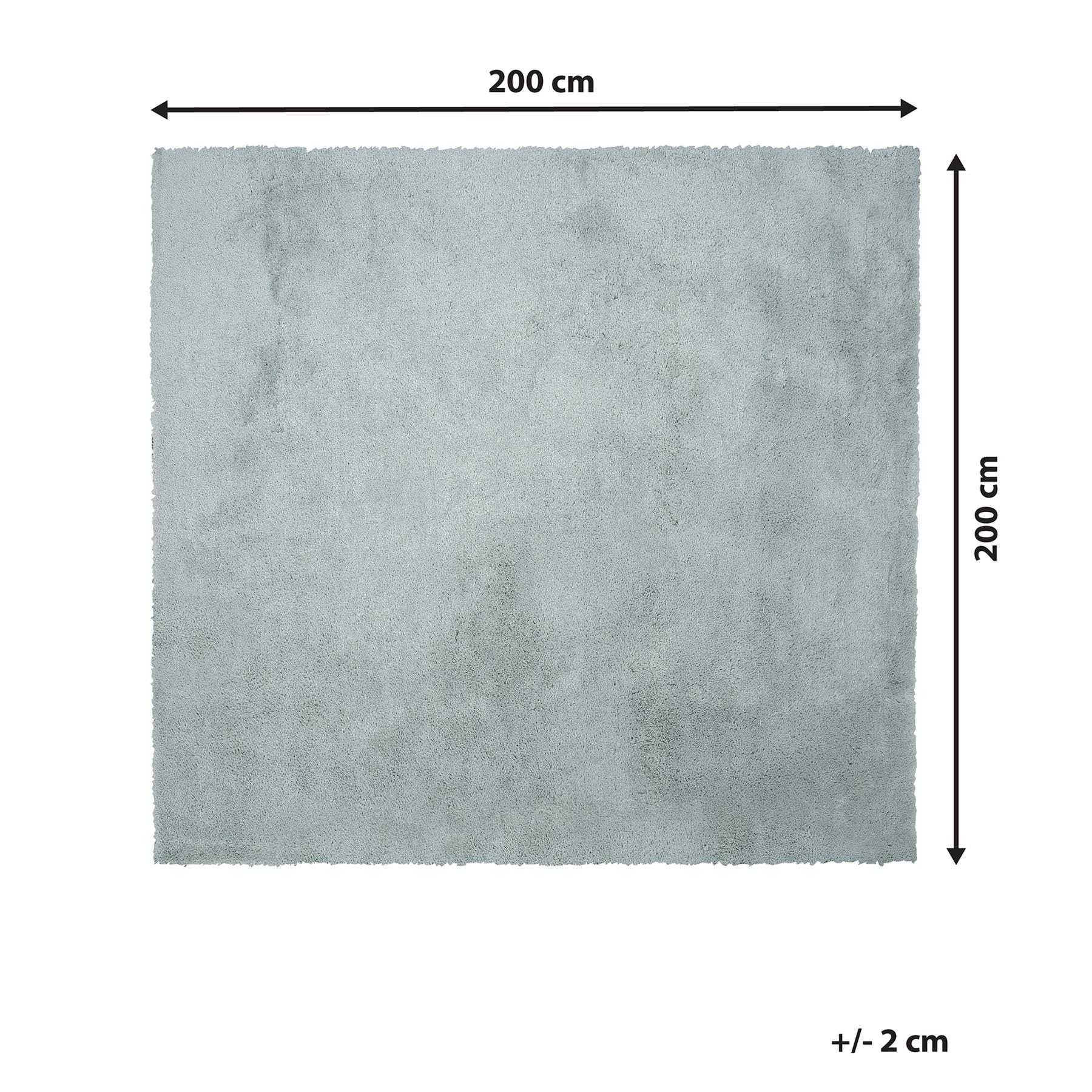 Beliani-EVREN -Shaggy vloerkleed-Groen-200 x 200 cm-Polyester