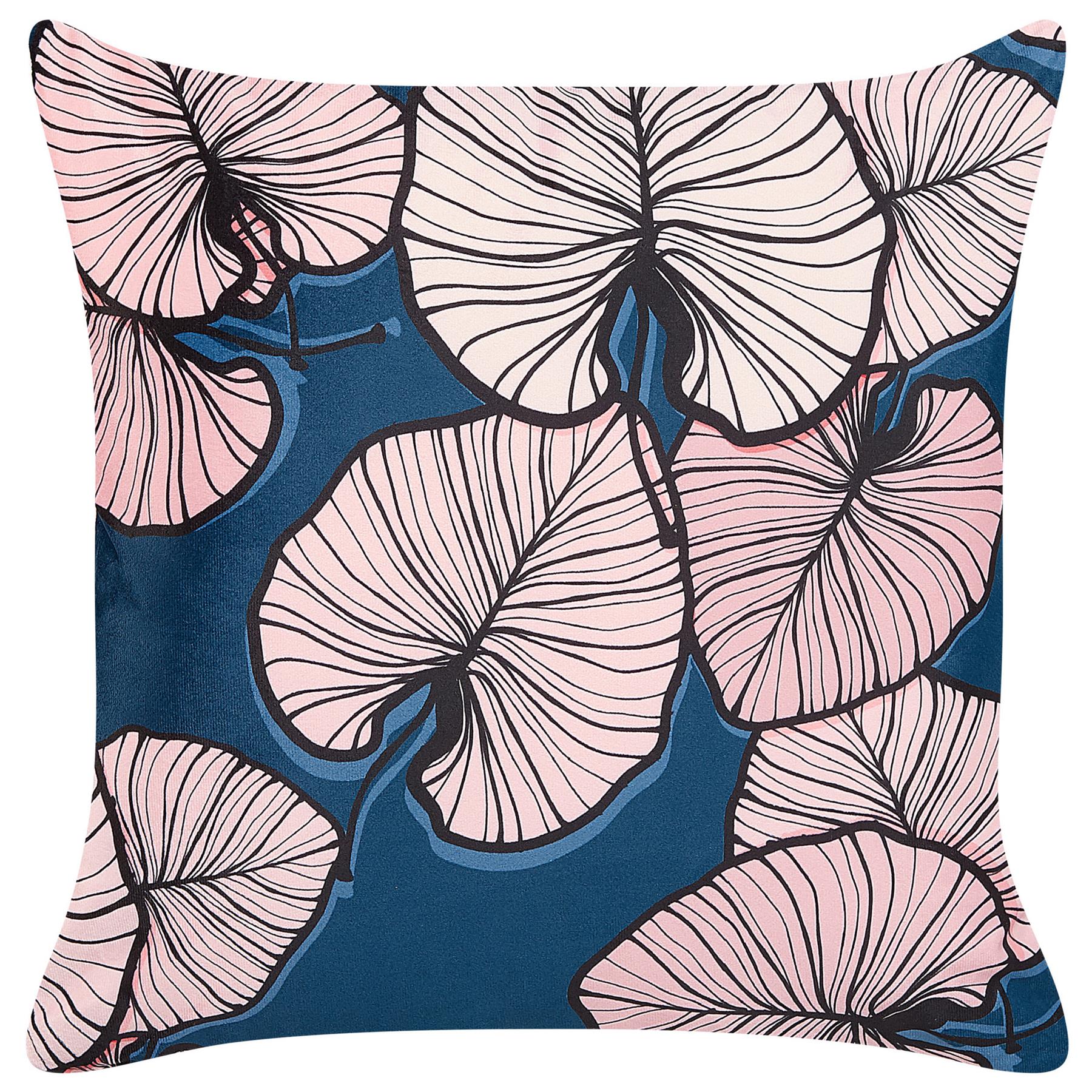 Beliani-CHRYSANTHEMUM -Sierkussen set van 2-Blauw-45 x 45 cm-Polyester