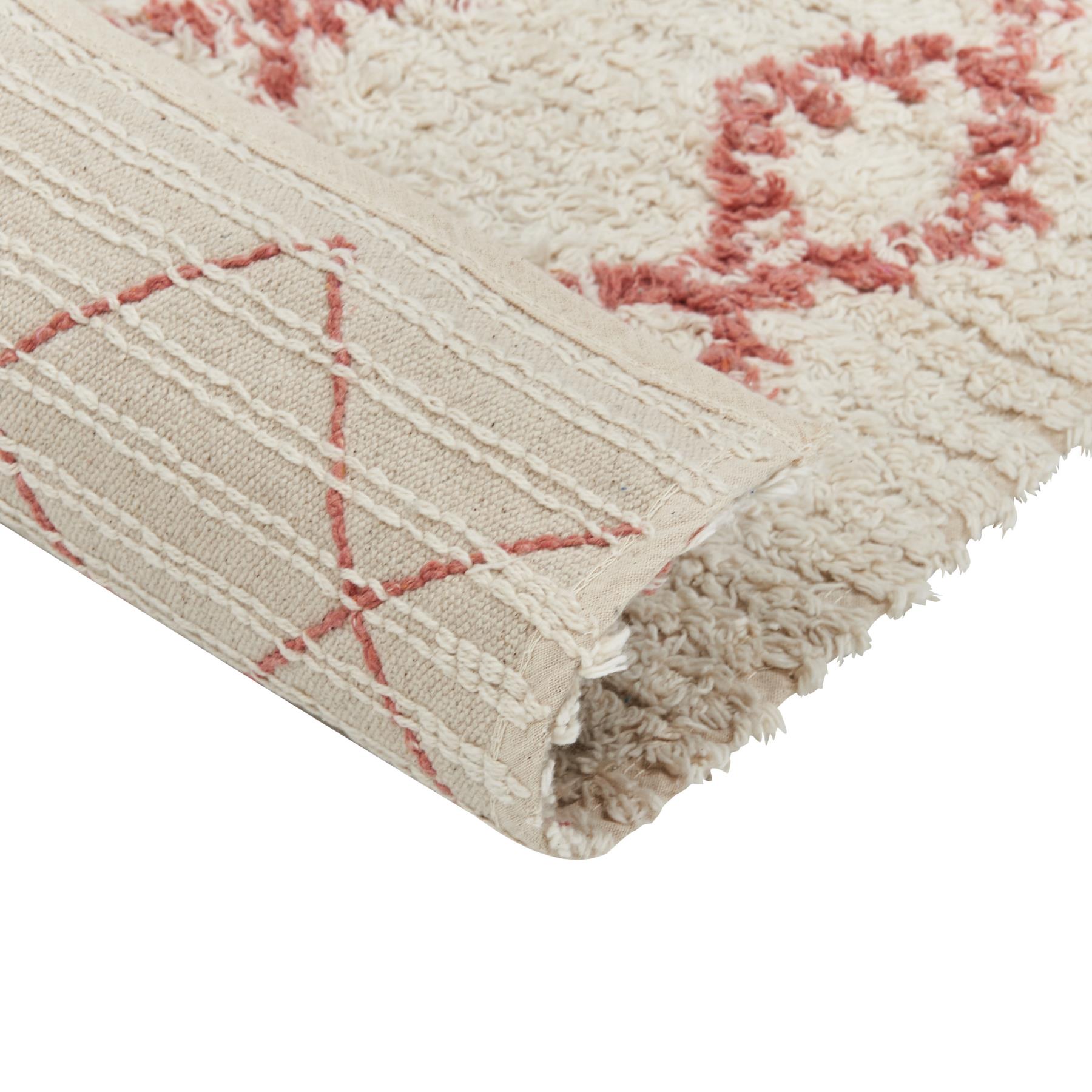 Beliani - BUXAR - Laagpolig vloerkleed - Beige - 160 x 230 cm - Katoen