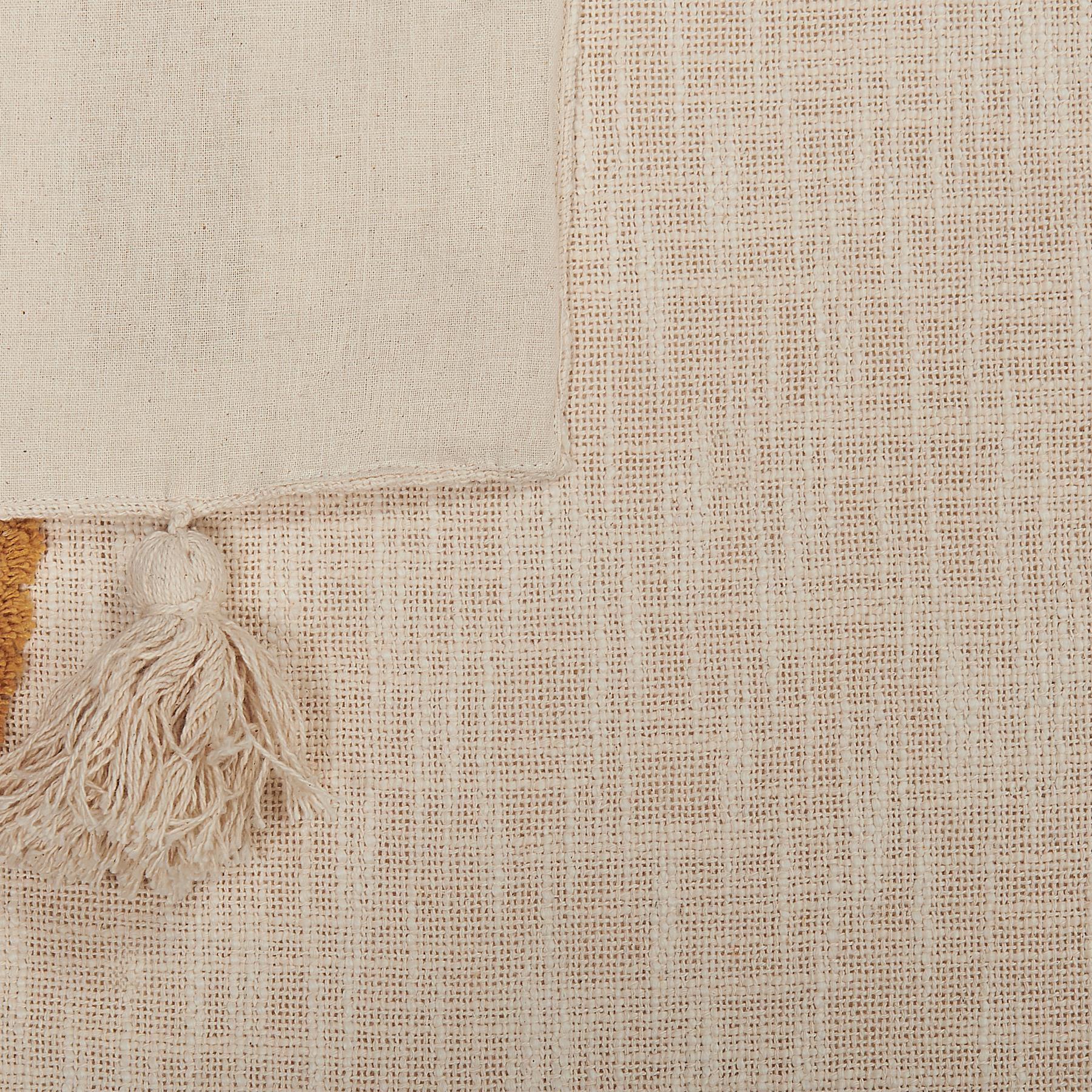 Beliani - MATHURA - Plaid - Beige - 130 x 180 cm - Katoen