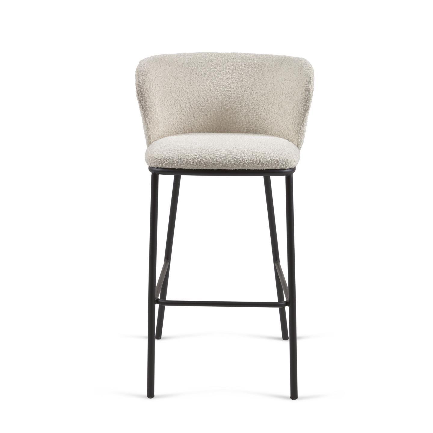 Kave Home Ciselia Barkruk - Wit