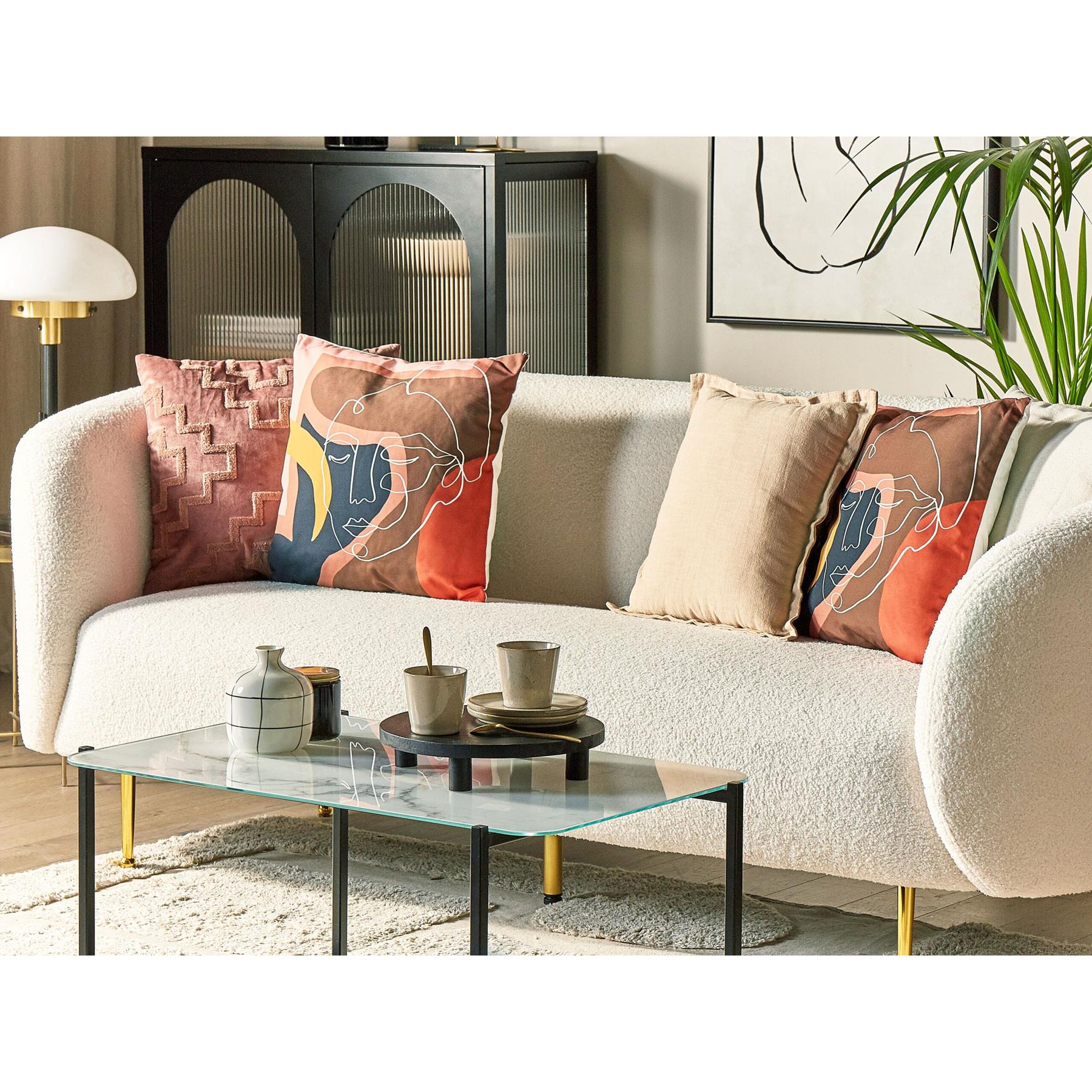 Beliani-HYACINTH -Sierkussen set van 2-Multicolor-45 x 45 cm-Polyester