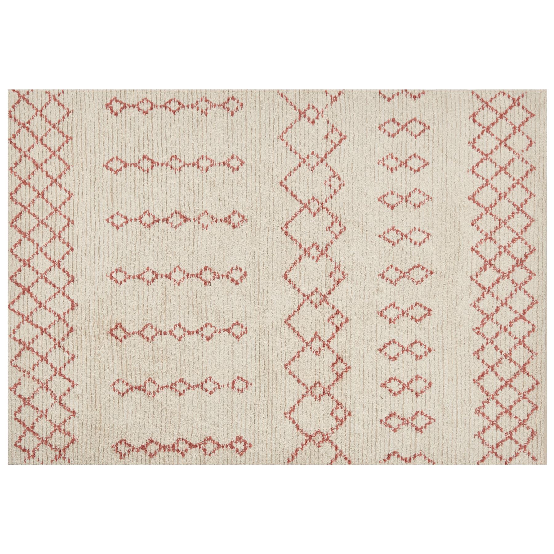 Beliani - BUXAR - Laagpolig vloerkleed - Beige - 160 x 230 cm - Katoen
