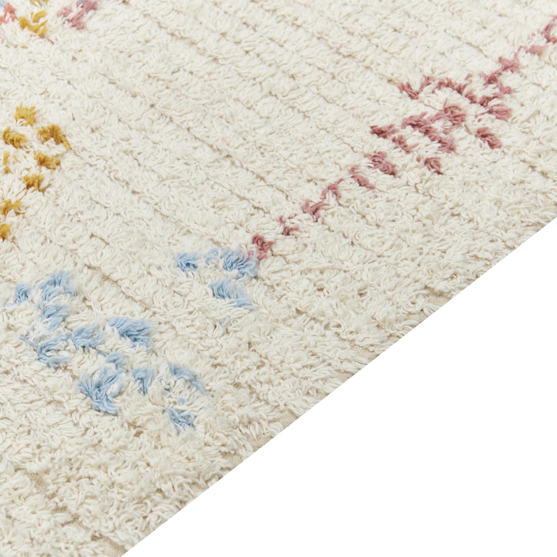 Beliani-BETTIAH-Laagpolig vloerkleed-Beige-140 x 200 cm-Katoen