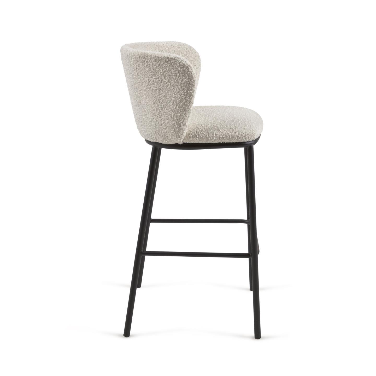 Kave Home Ciselia Barkruk - Wit