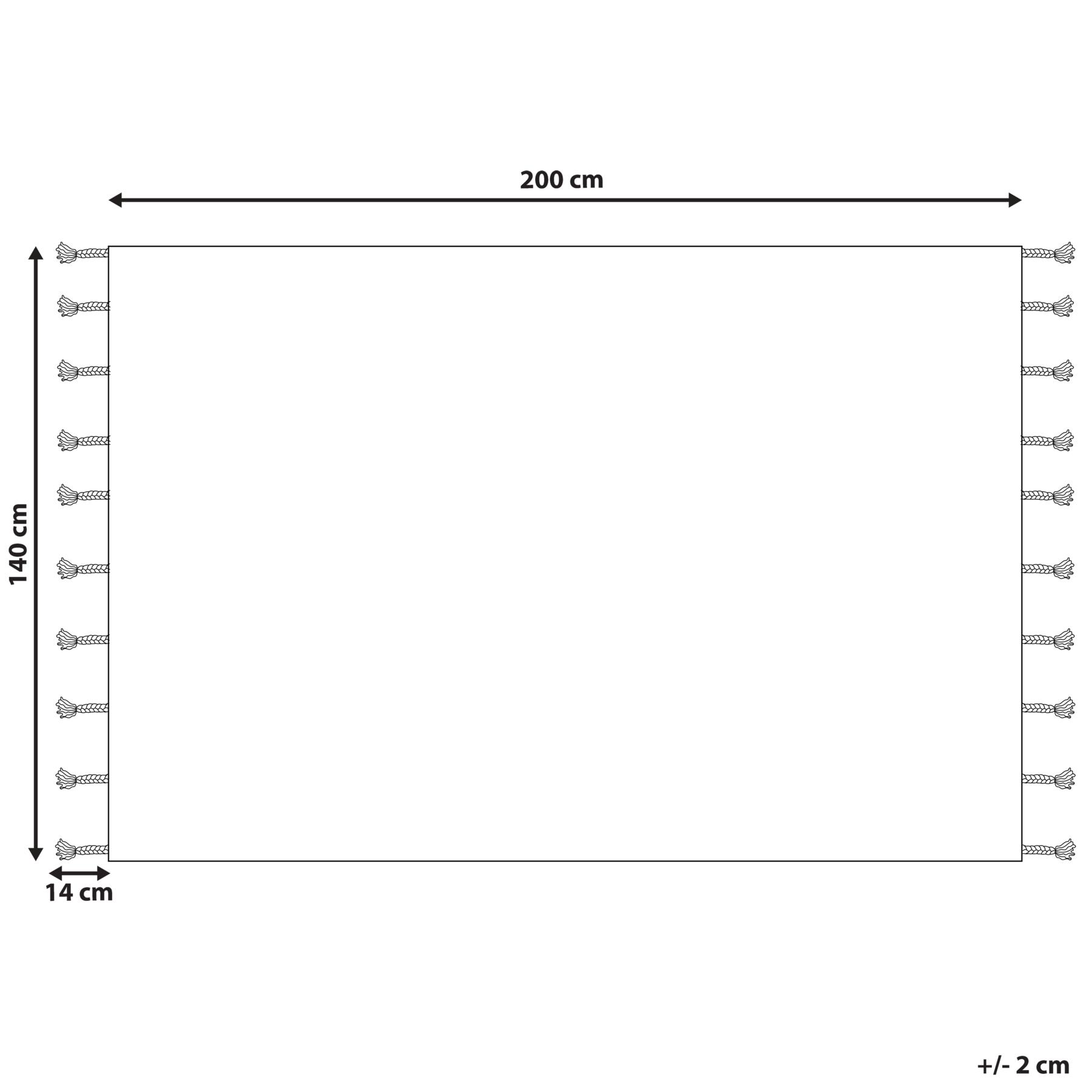 Beliani-KHOURIBGA-Laagpolig vloerkleed-Wit-140 x 200 cm-Katoen