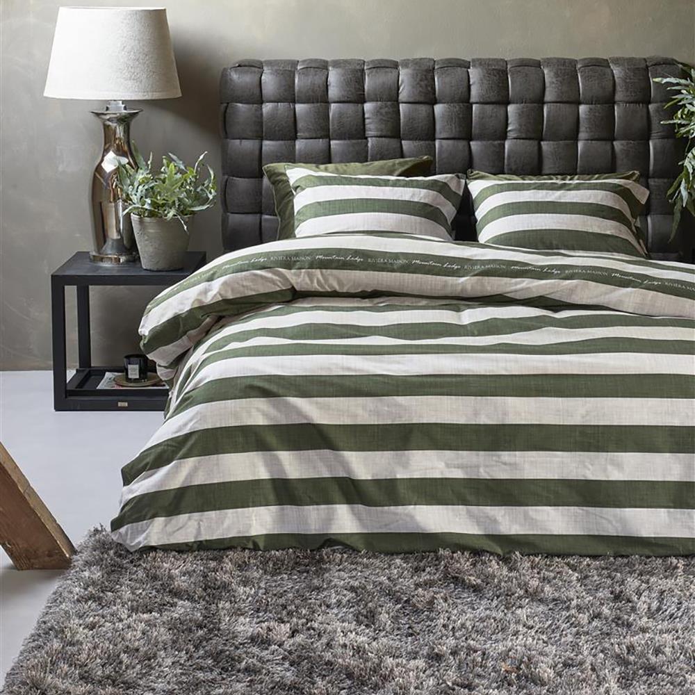Rivièra Maison Brayden Dekbedovertrek 200 x 200/220 cm - Groen