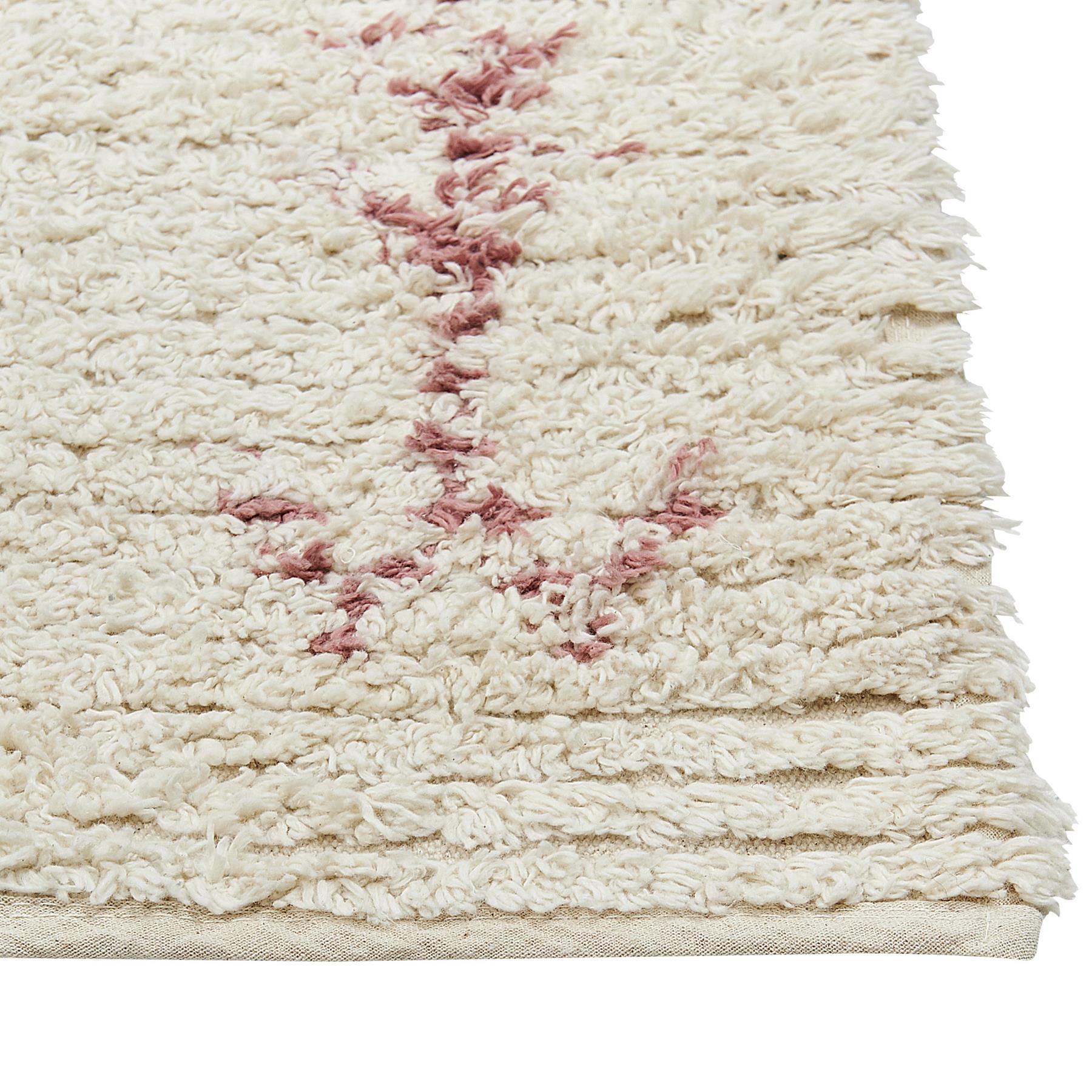 Beliani-BETTIAH-Laagpolig vloerkleed-Beige-140 x 200 cm-Katoen