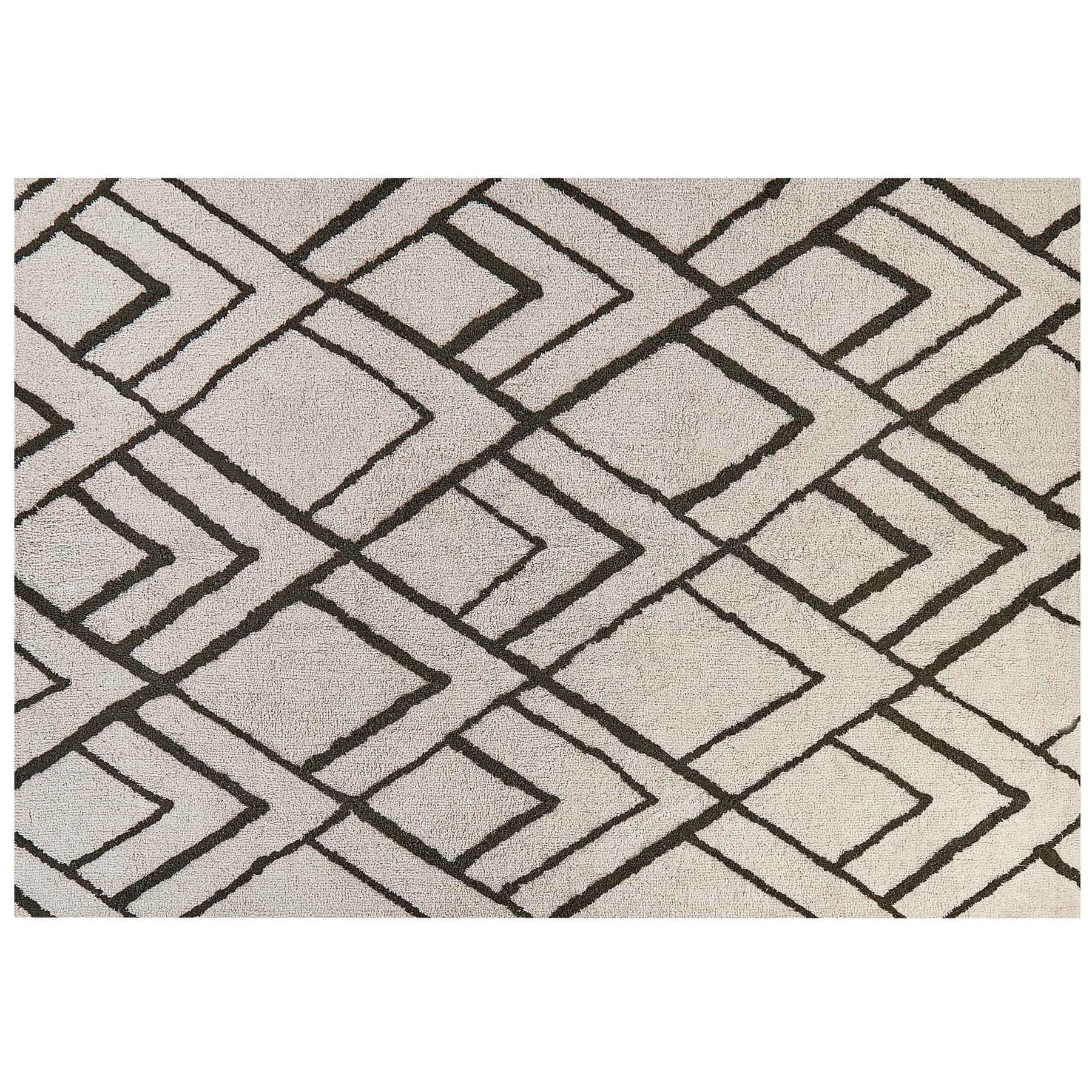 Beliani - YESILKOY - Vloerkleed - Donkergroen - 160 x 230 cm - Katoen