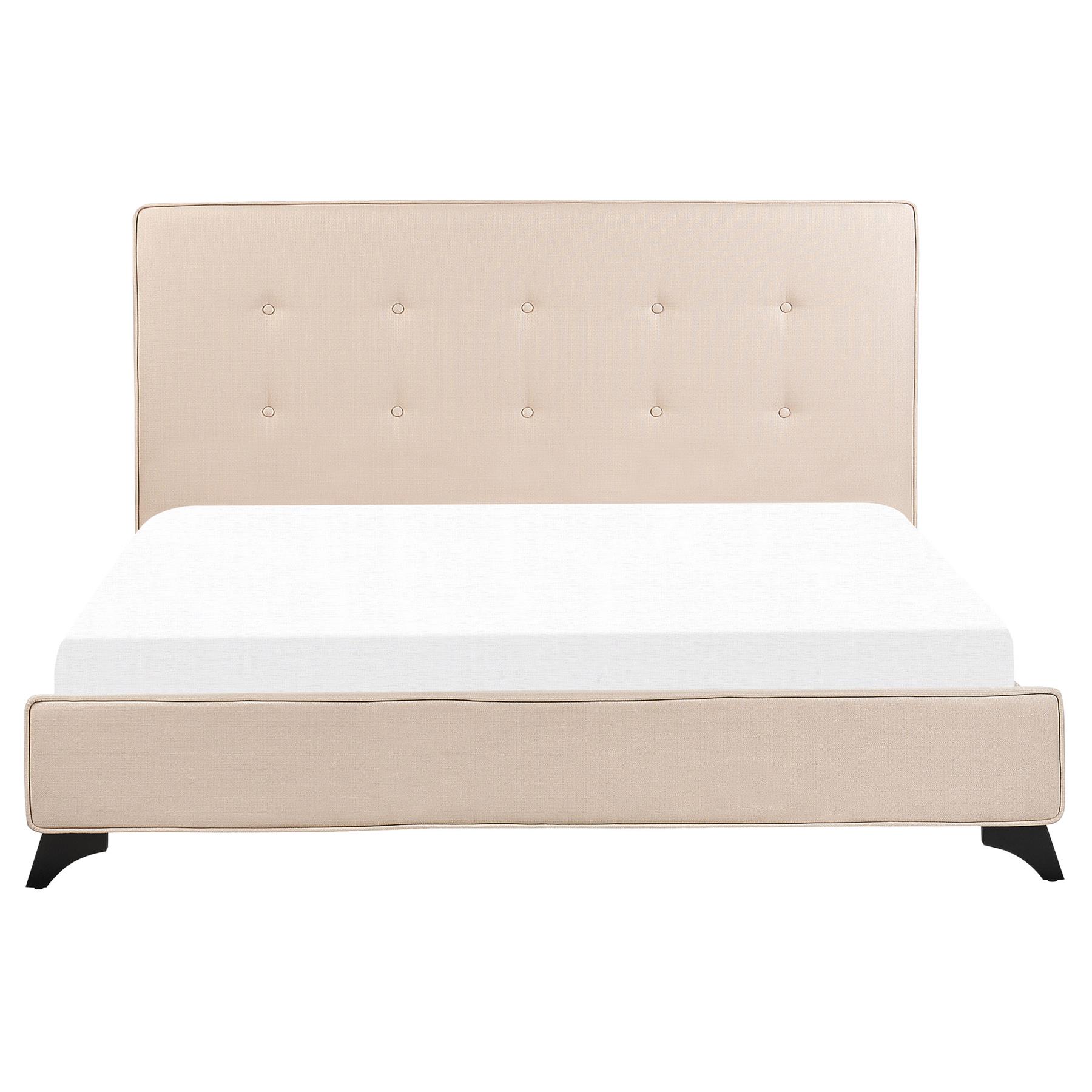 Beliani-AMBASSADOR-Tweepersoonsbed-Zwart-160 x 200 cm-Polyester