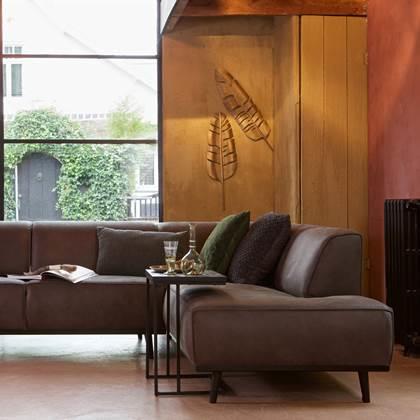 BePureHome Statement Hoekbank Rechts - Eco-leder - Cognac