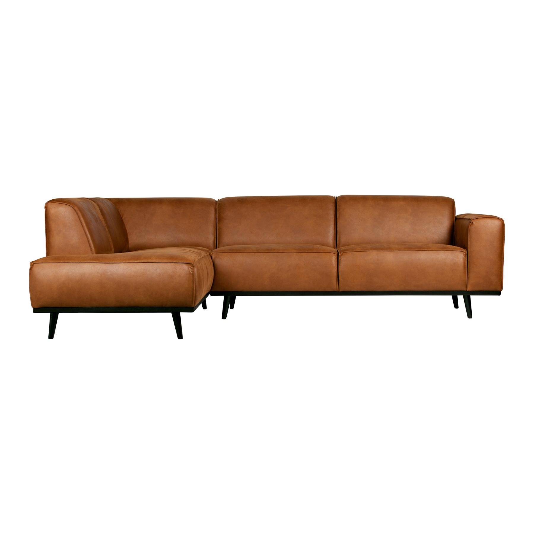 BePureHome Statement Hoekbank Links - Eco-leder - Cognac