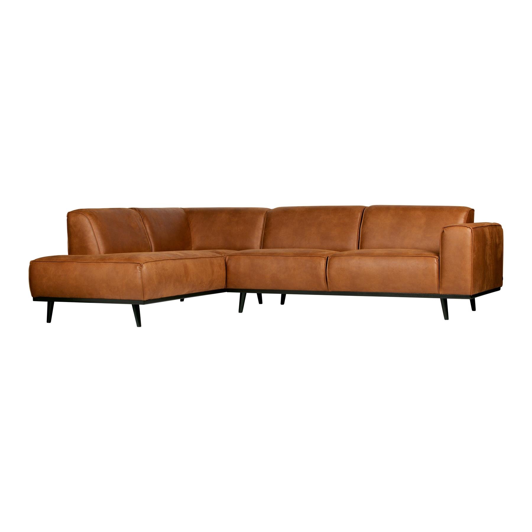 BePureHome Statement Hoekbank Links - Eco-leder - Cognac