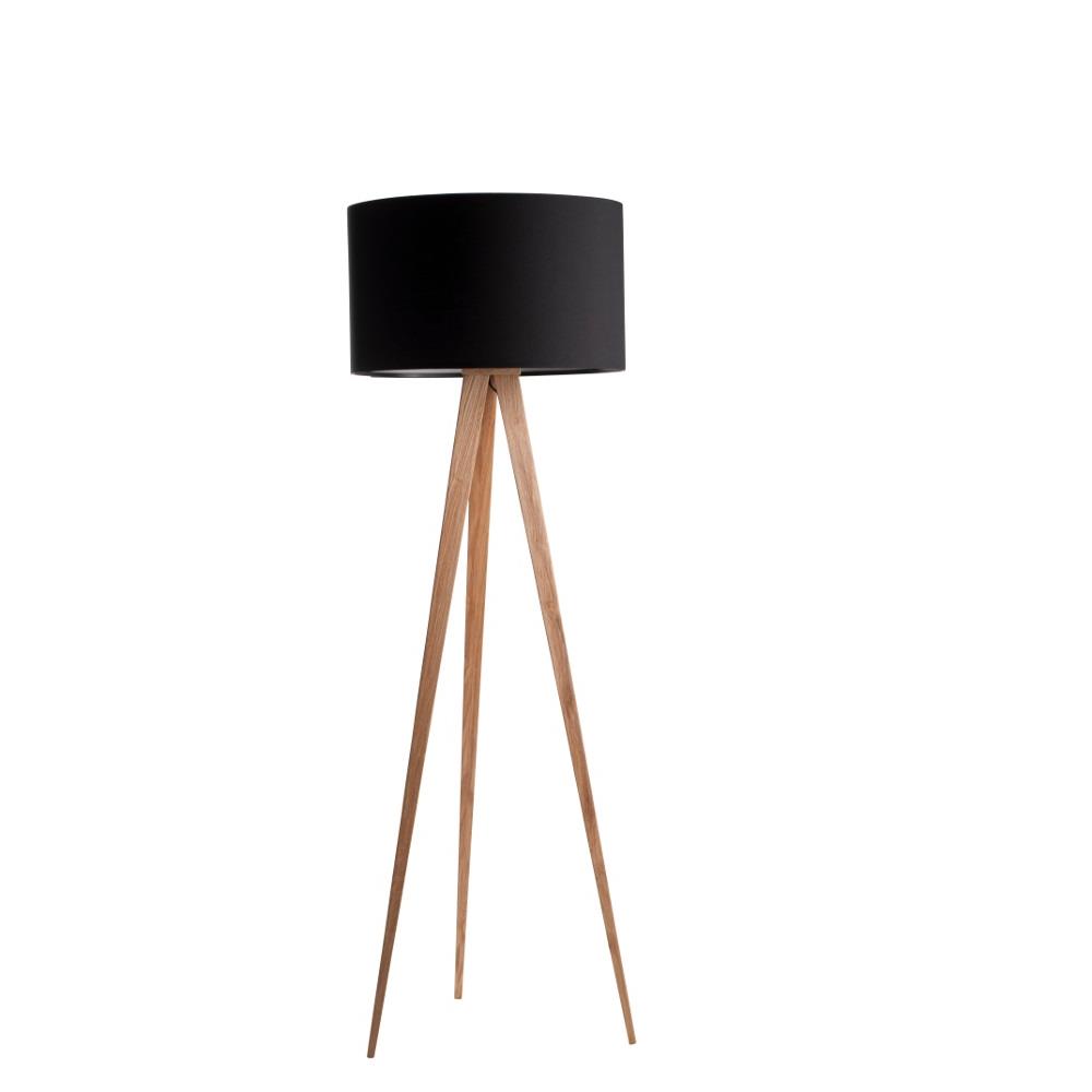 Zuiver Tripod Vloerlamp - Zwart / Naturel