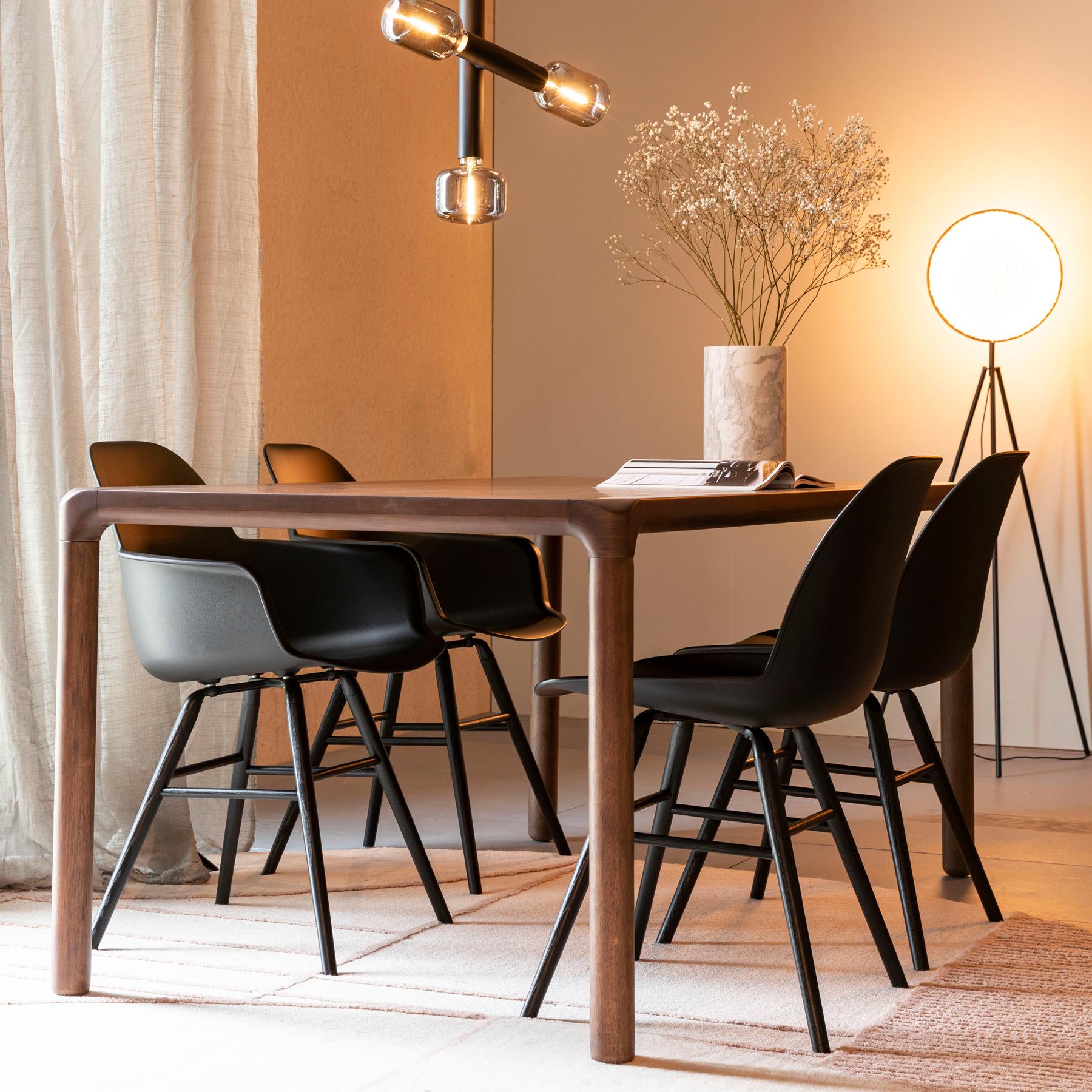 Zuiver Storm Eettafel - 180 x 90 cm - Donkerbruin 