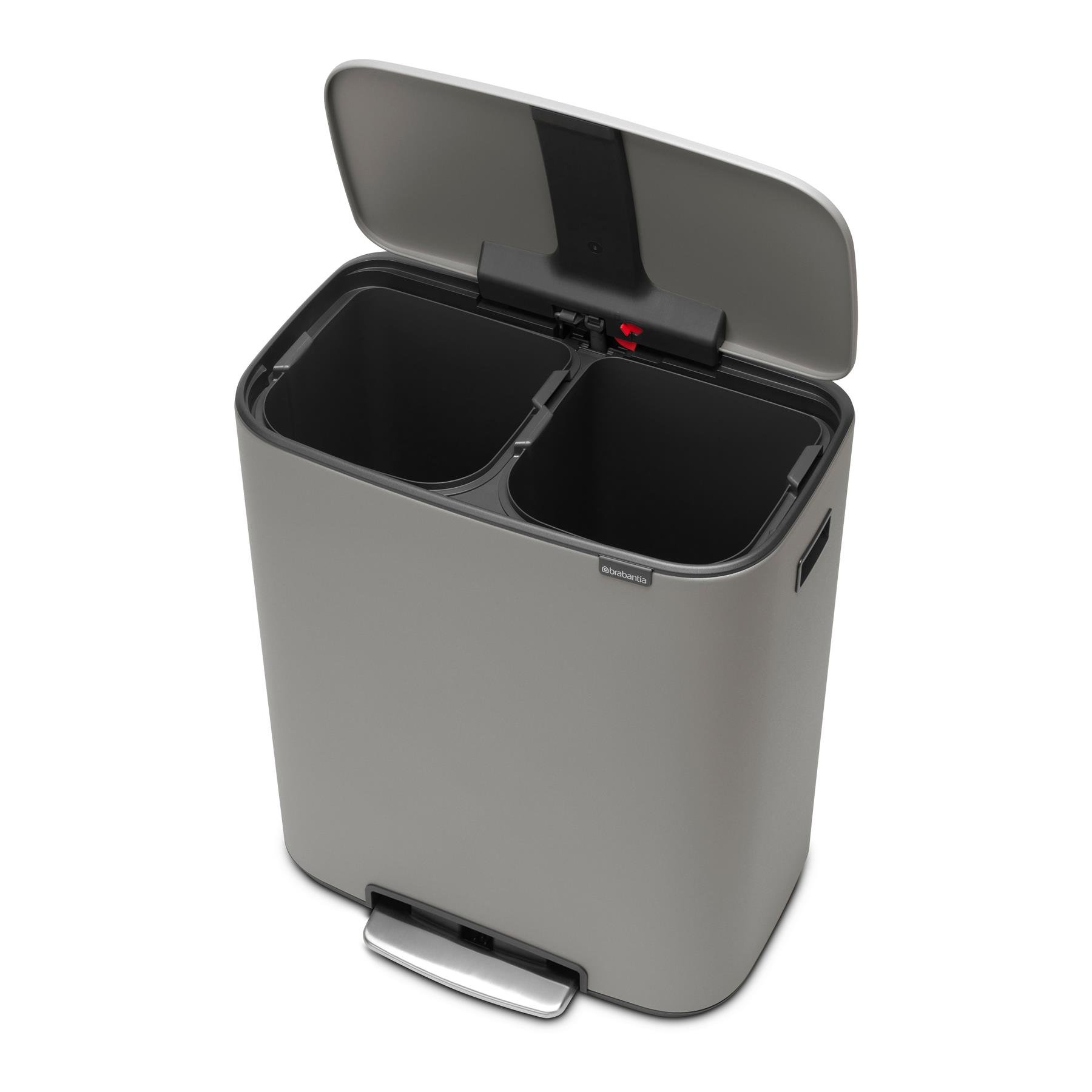 Brabantia Bo Pedaalemmer 2 x 30 L - Mineral Concrete Grey