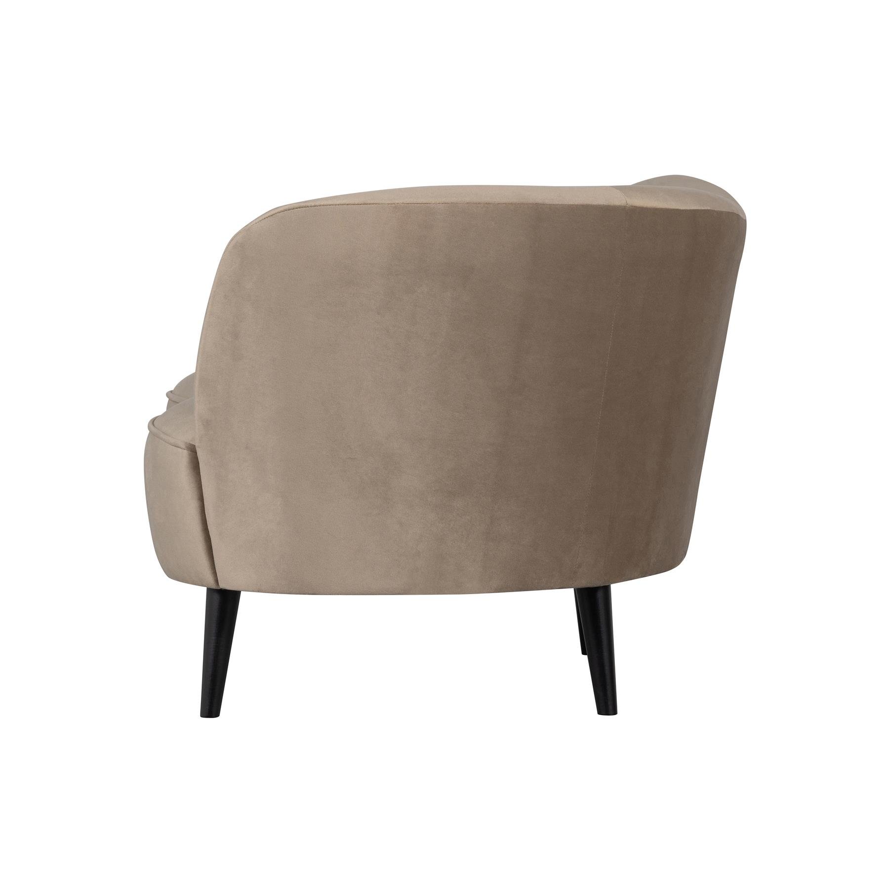 WOOOD Sara Loungefauteuil Rechts - Velvet - Khaki - 71x112x81