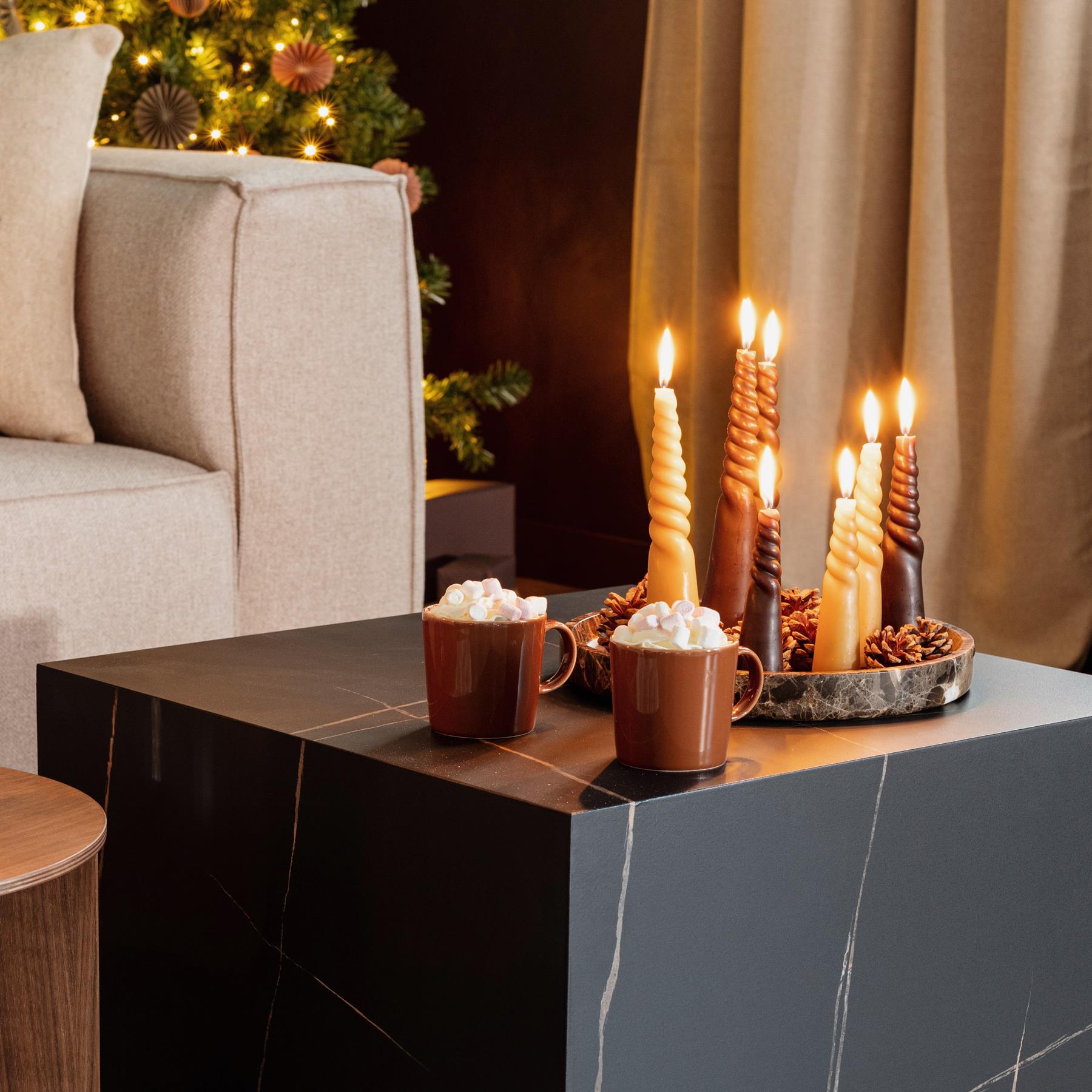ferm LIVING Twisted Kaars - Set van  4