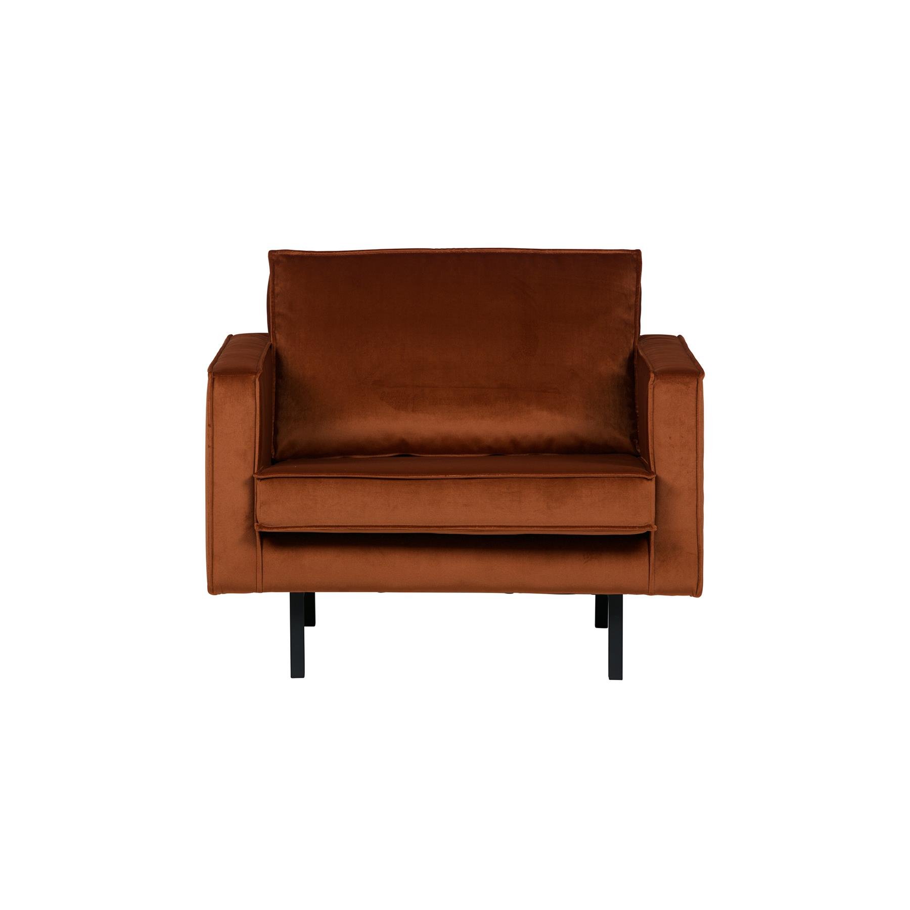 BePureHome Rodeo Fauteuil - Velvet - Roest