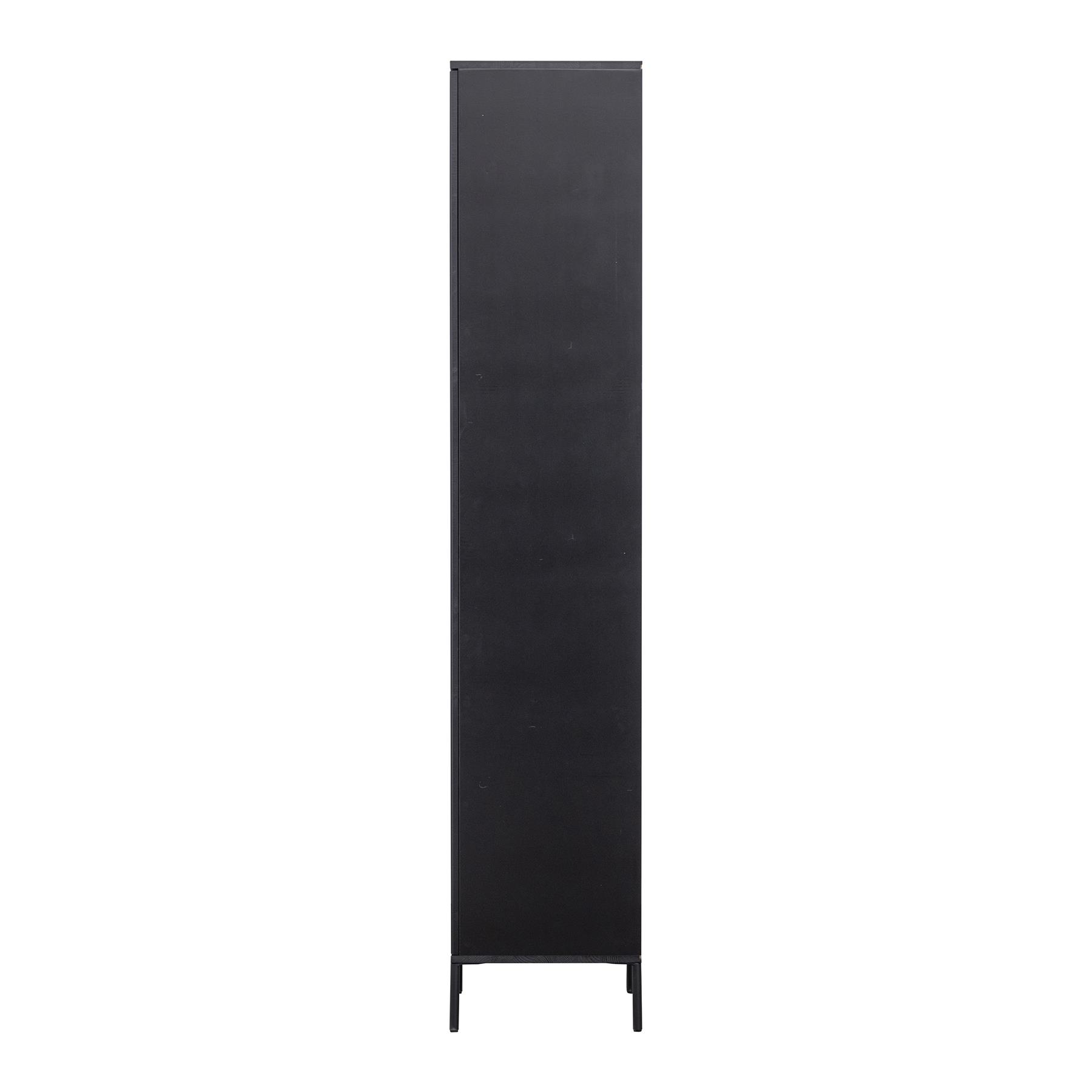 WOOOD Exclusive New Gravure Hoge Opbergkast B 60 cm - Eiken - Zwart