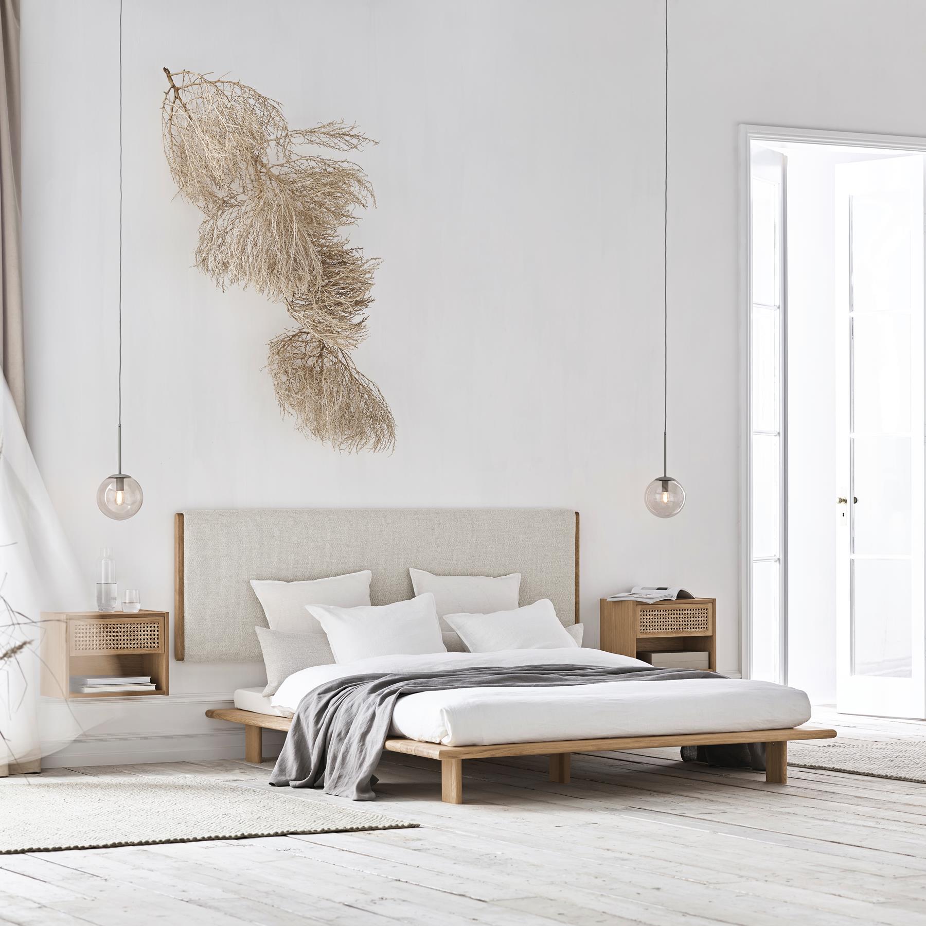 Bolia Haven Bedframe 166 cm - White pigm oiled oak
