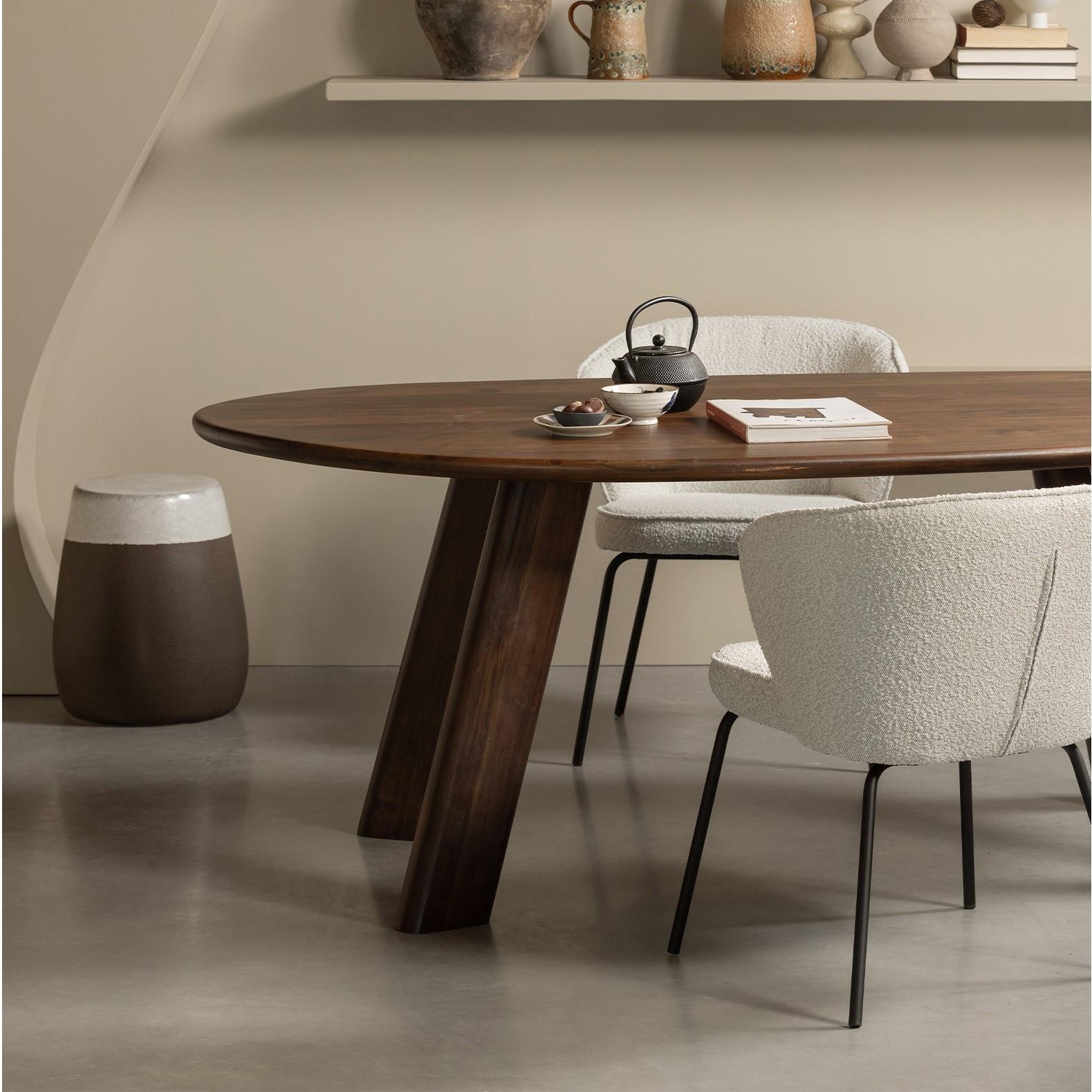 BePureHome Admit Eetkamerstoel - Bouclé Naturel