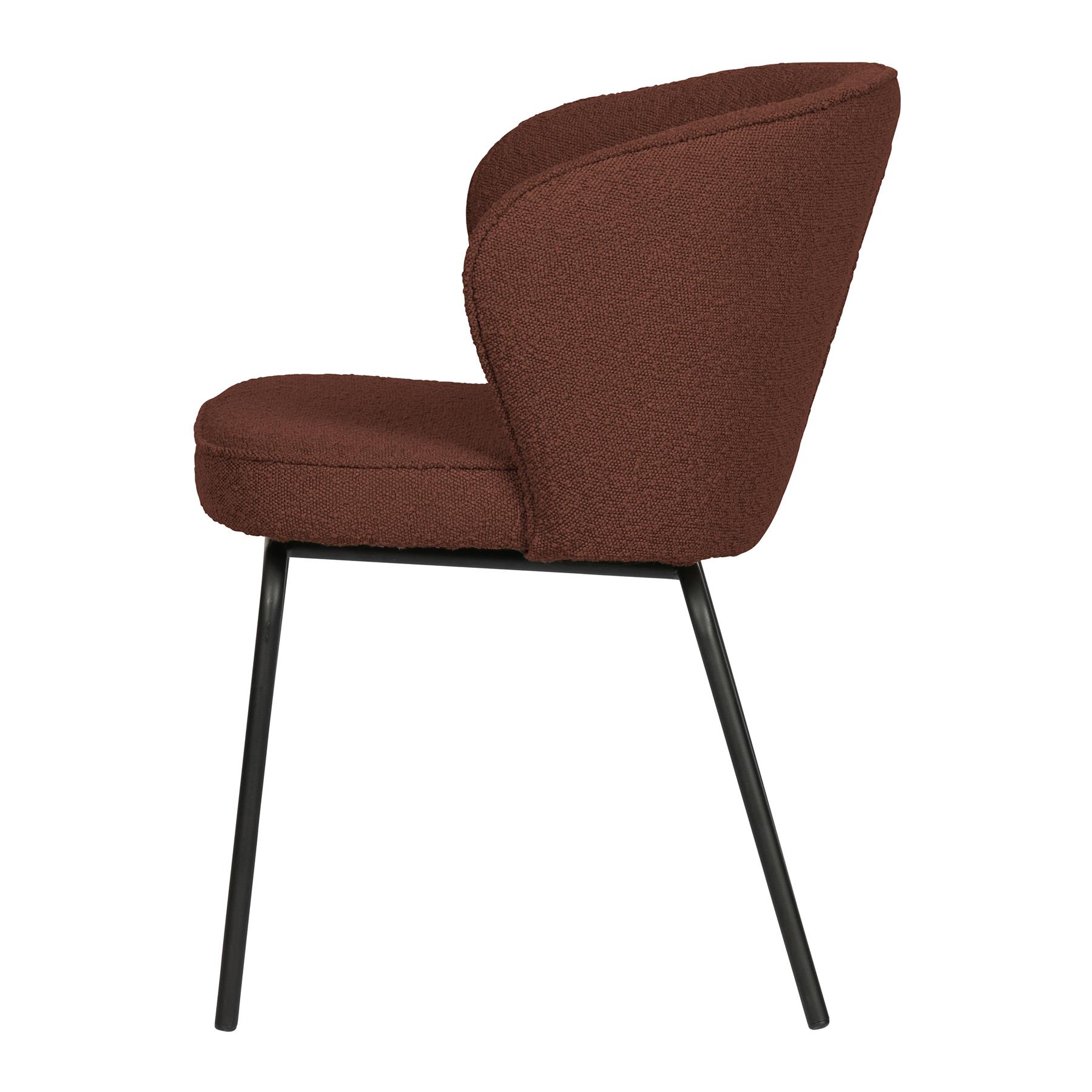 BePureHome Admit Eetkamerstoel - Bouclé Chestnut