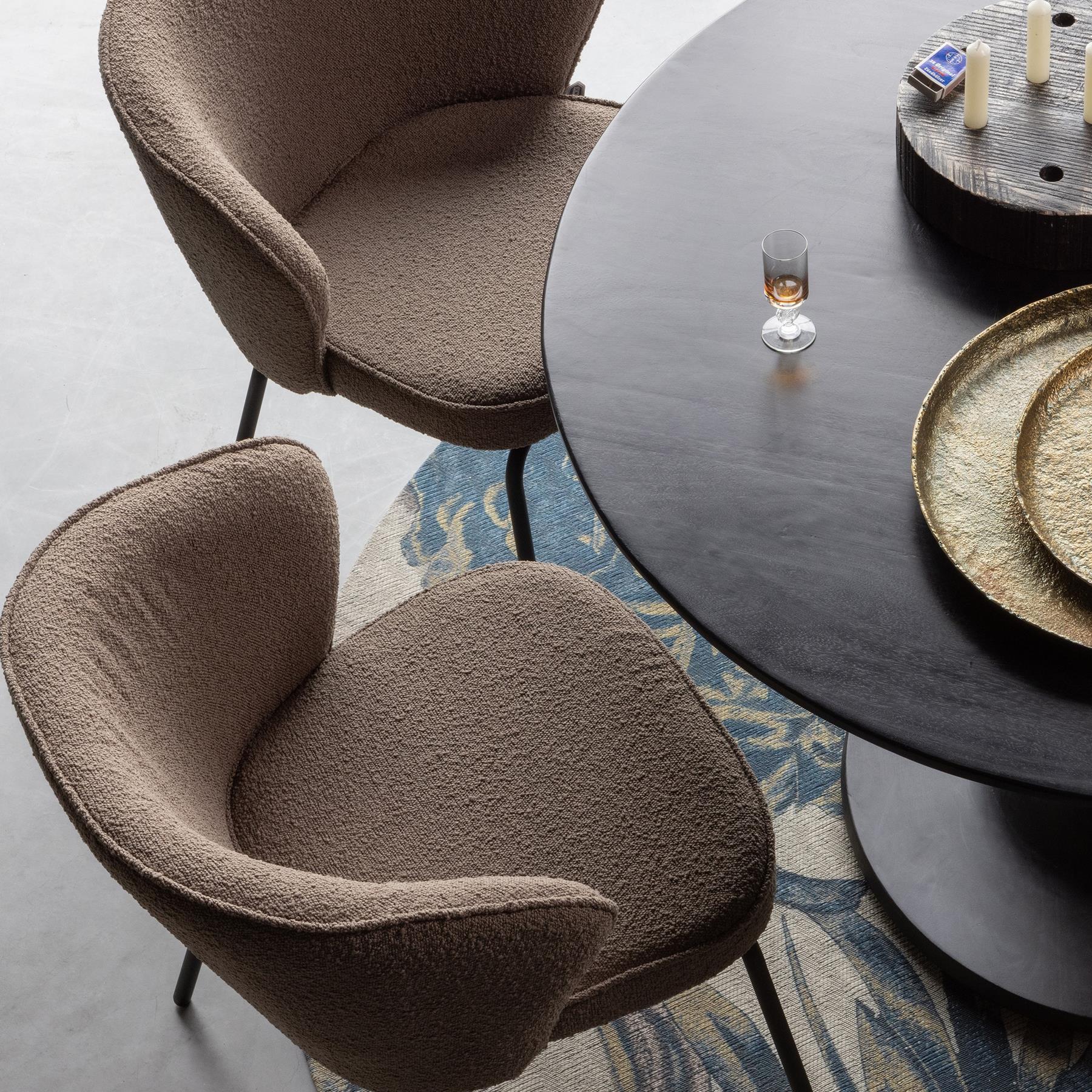 BePureHome Admit Eetkamerstoel - Bouclé Nougat
