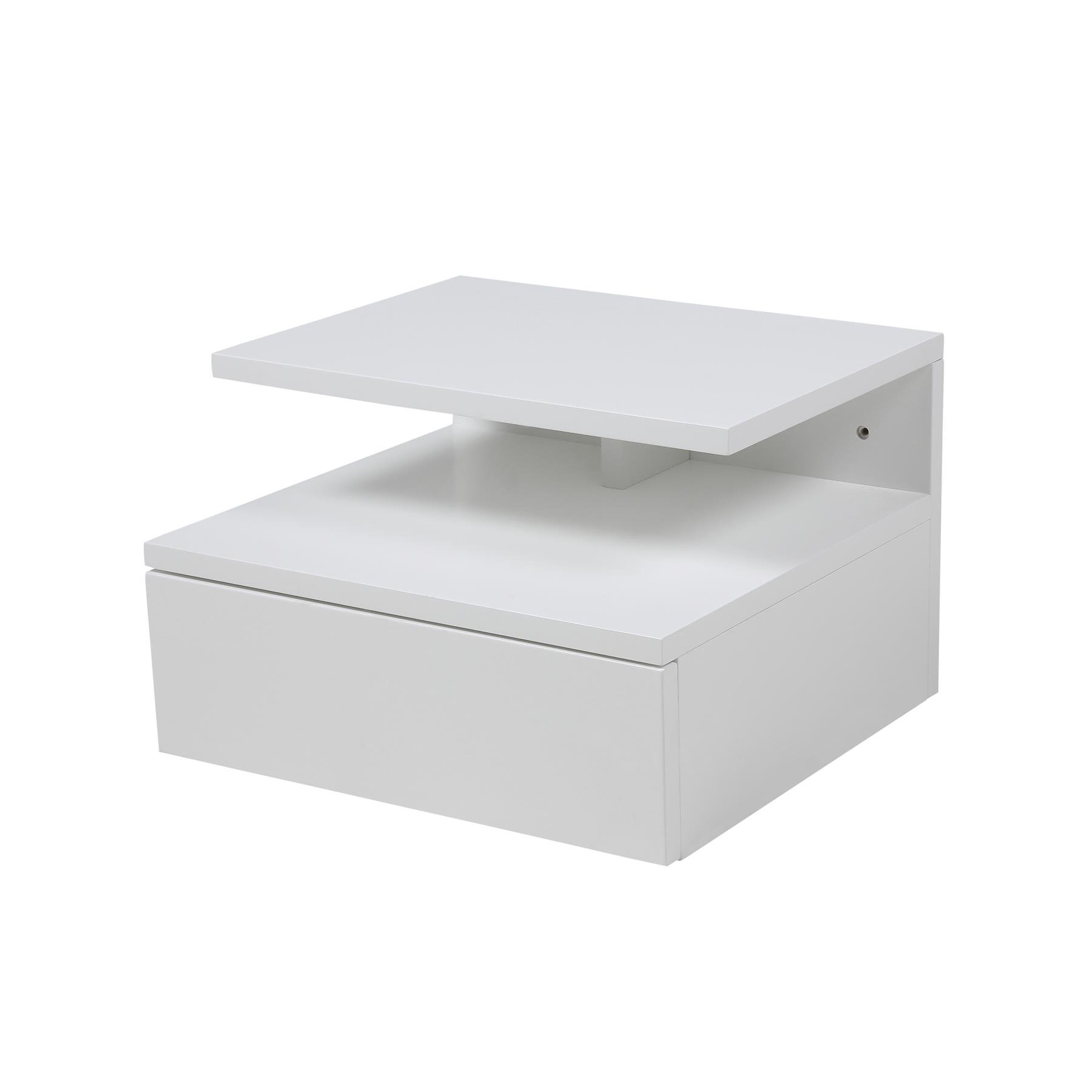 by fonQ basic Zoey Nachtkastje met bovenplank - Wit
