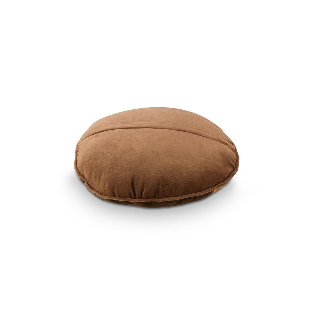 vtwonen Rond Sierkussen - Velvet - Katoen - Bruin - 40 cm