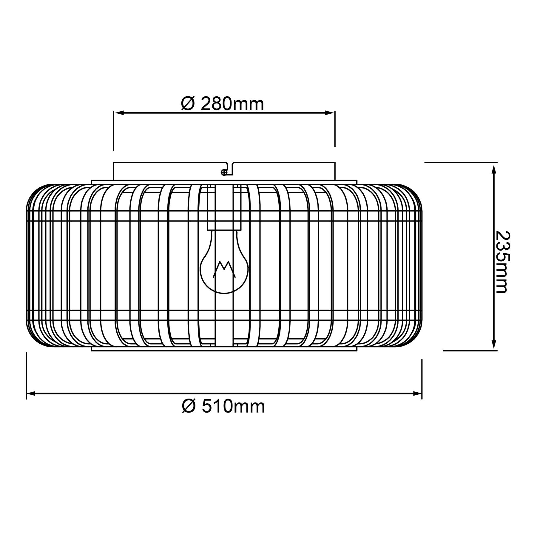 Brilliant Woodrow Plafondlamp - Ø 50 cm 