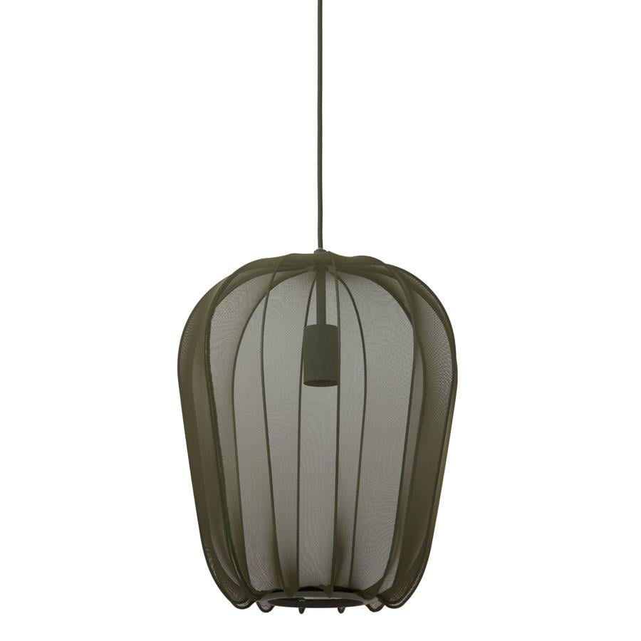Light & Living Plumeria Hanglamp - M - H 40 x Ø 34 cm - Donkergroen