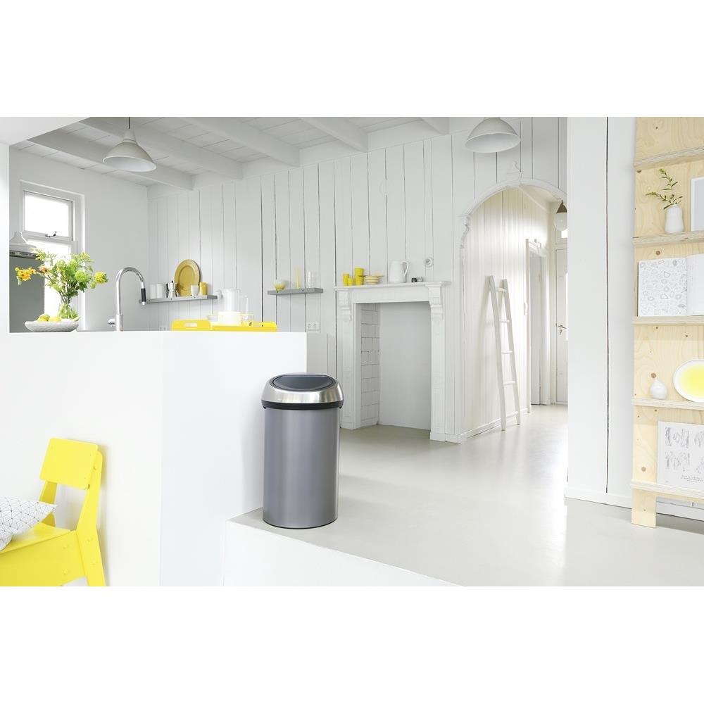 Brabantia Touch Bin Afvalemmer 60 Liter Vingerafdrukvrij