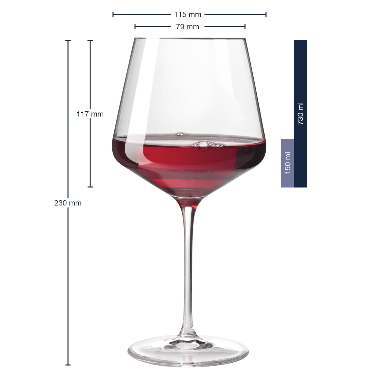 Leonardo Puccini Wijnglazen Bourgogne 0,73 L - 6 st.